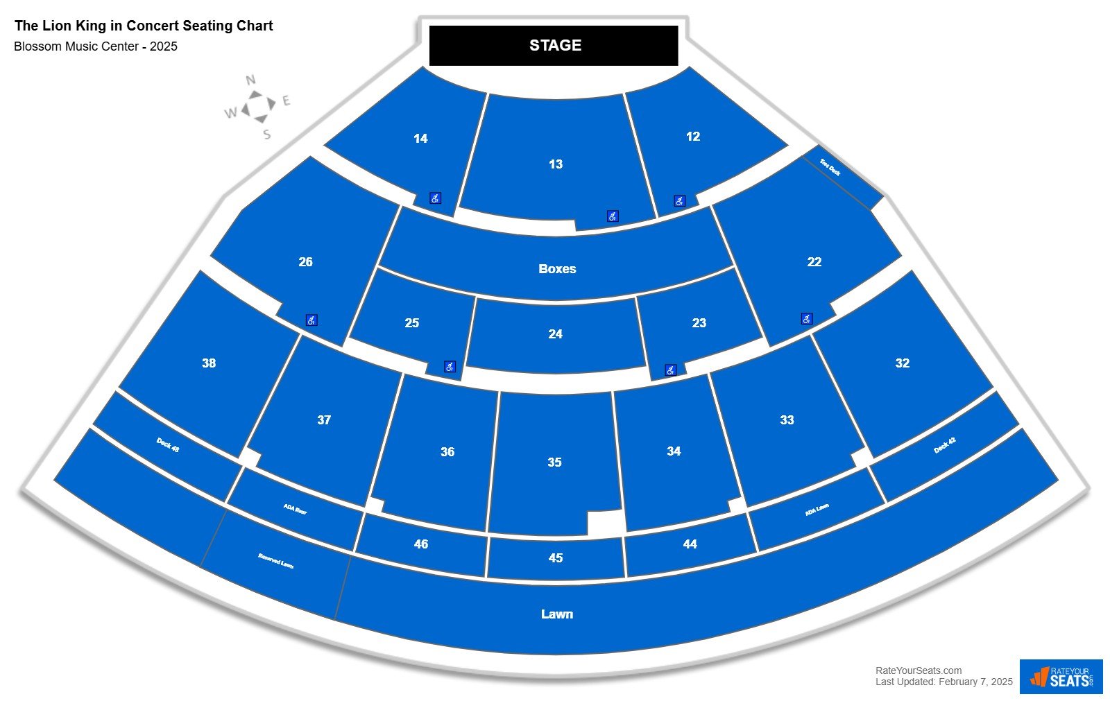 The Lion King in Concert seating chart Blossom Music Center