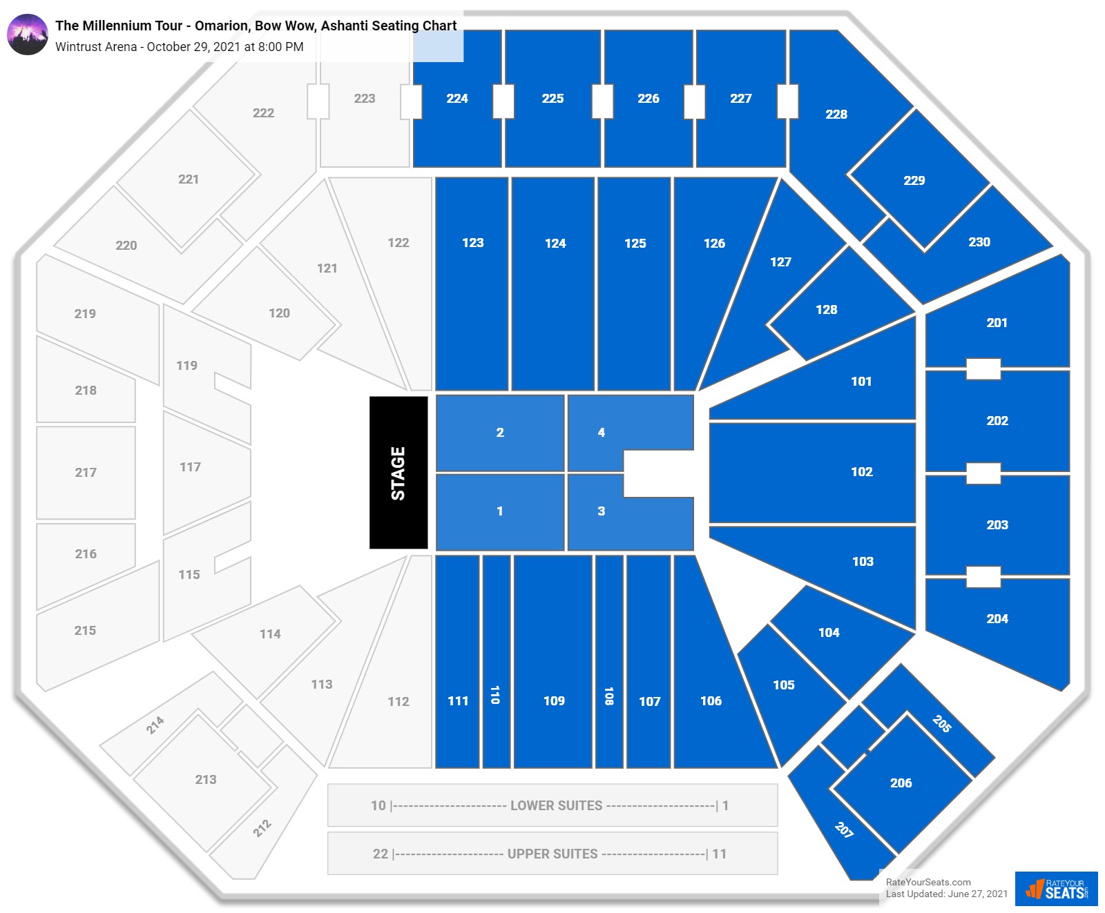 The Millennium Tour - Omarion, Bow Wow, Ashanti seating chart Wintrust Arena