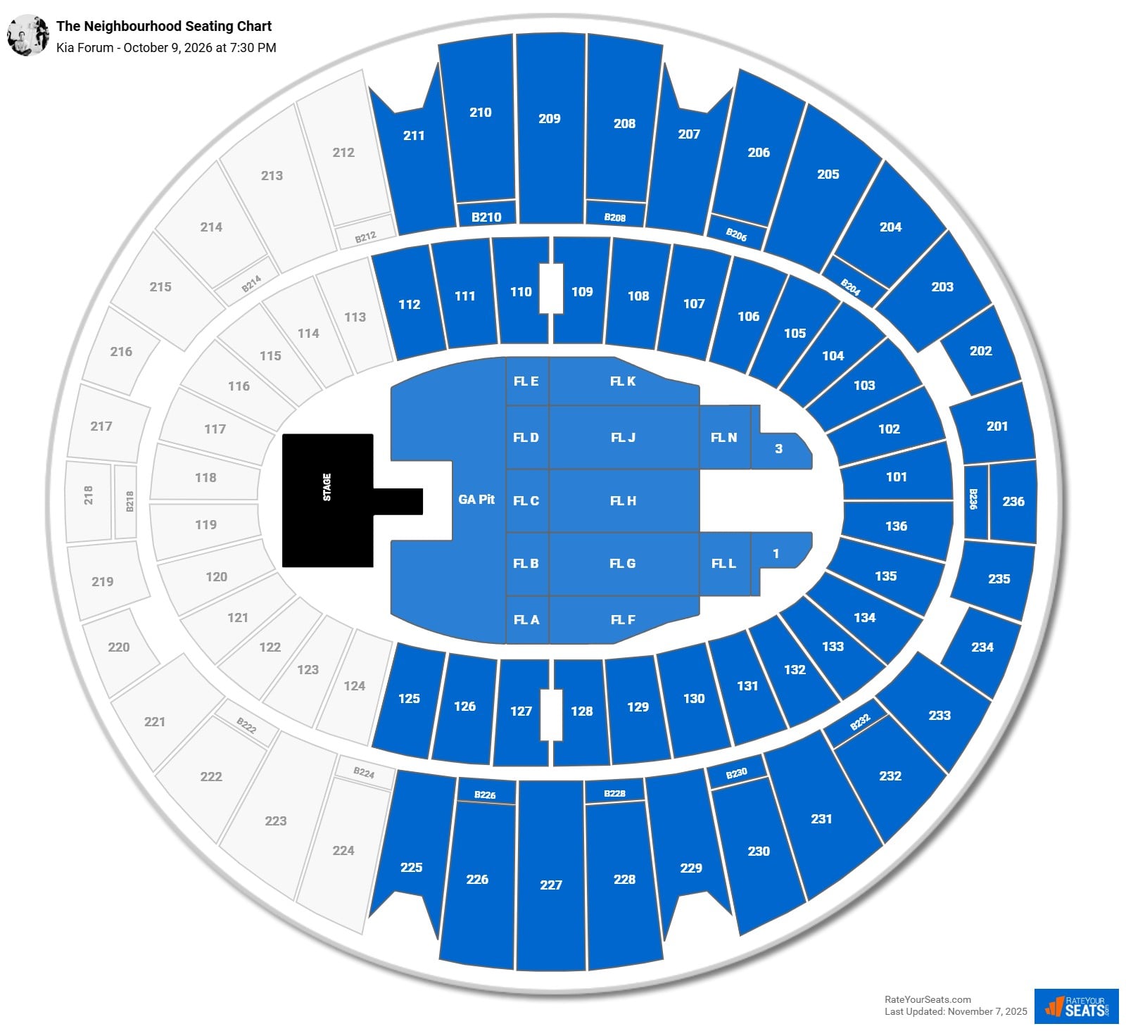 The Neighbourhood seating chart Kia Forum