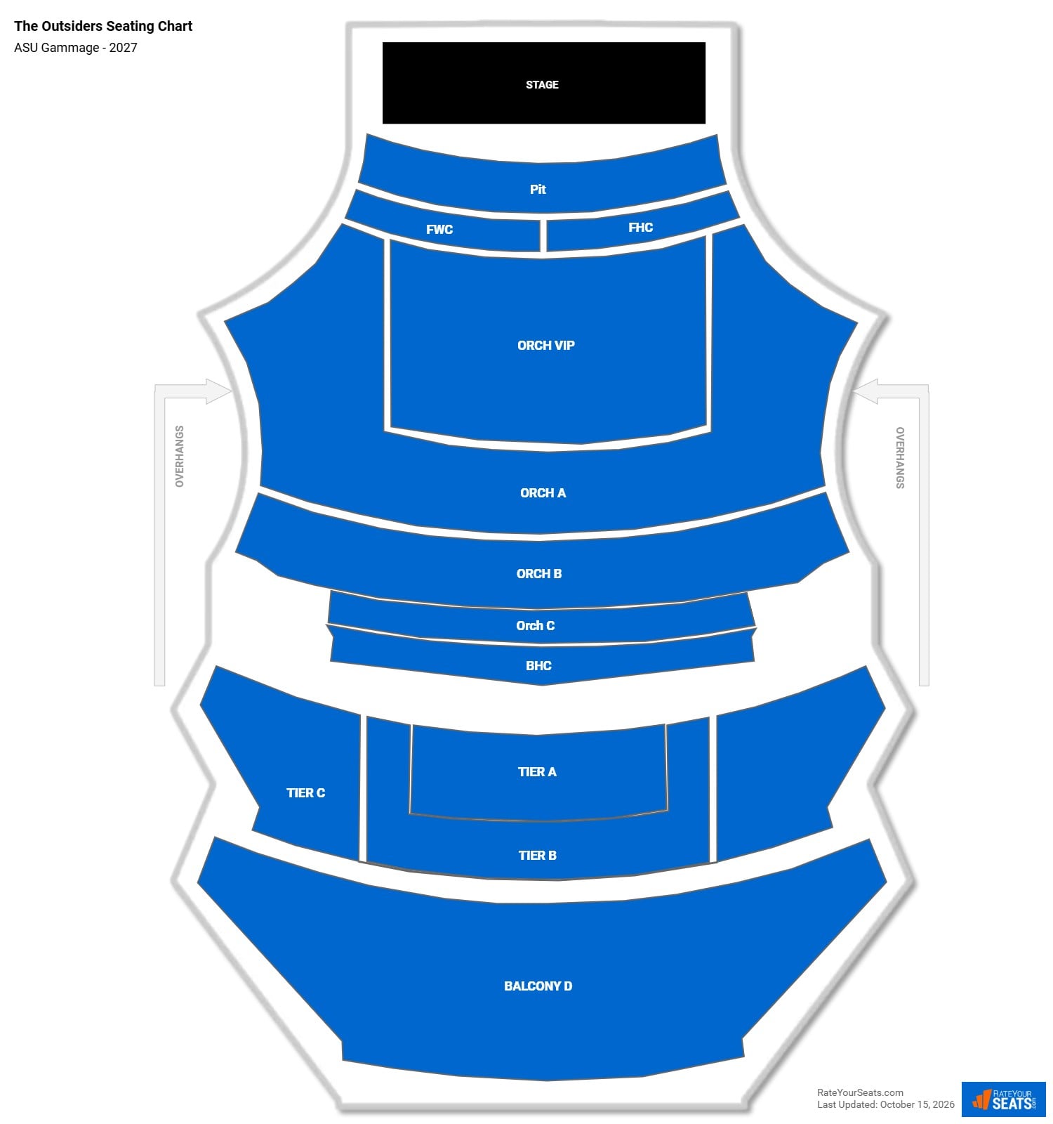 The Outsiders Seating Chart at ASU Gammage