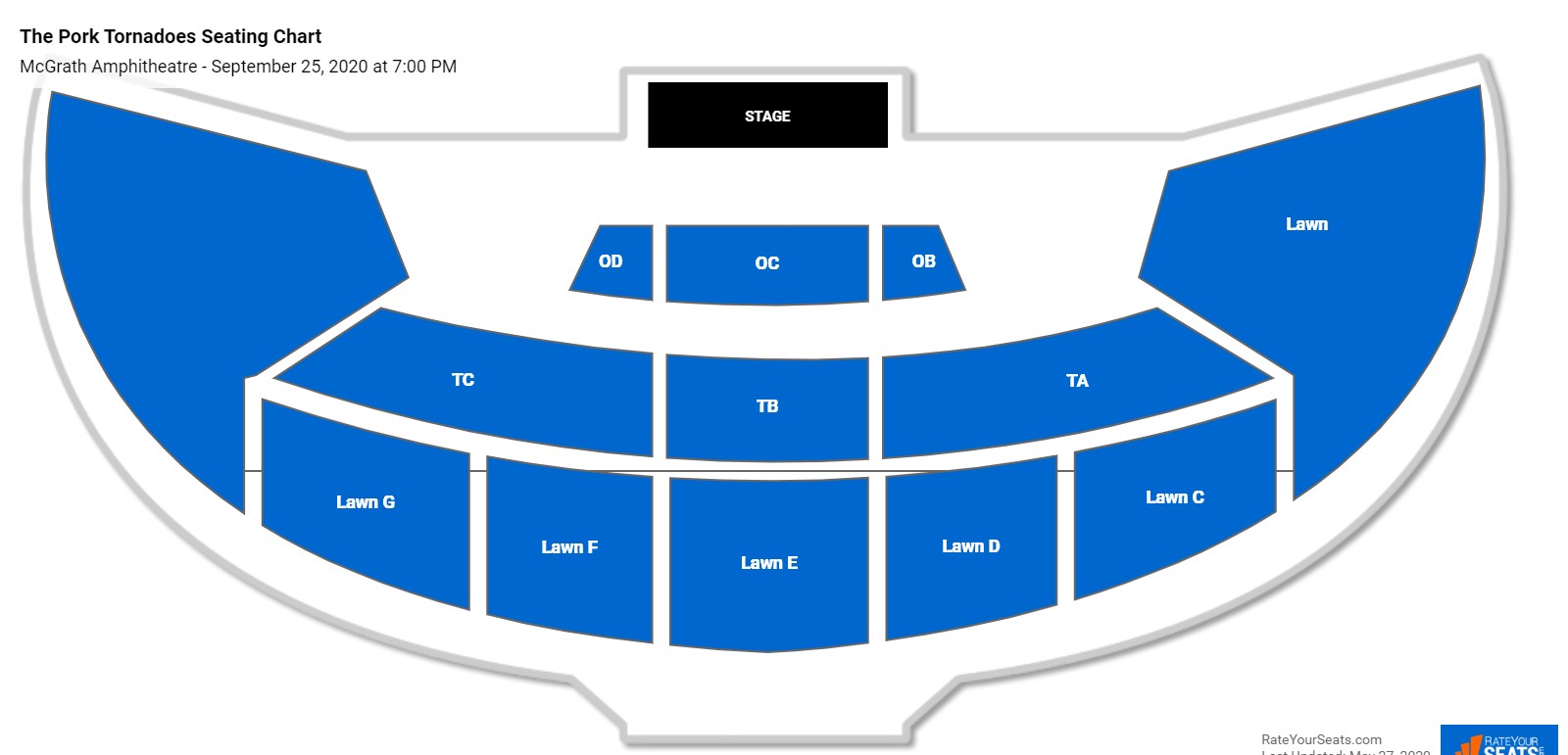 The Pork Tornadoes seating chart McGrath Amphitheatre