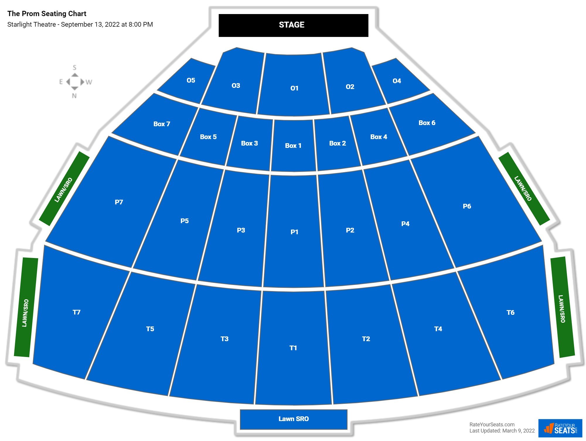 Starlight Theatre Seating Chart