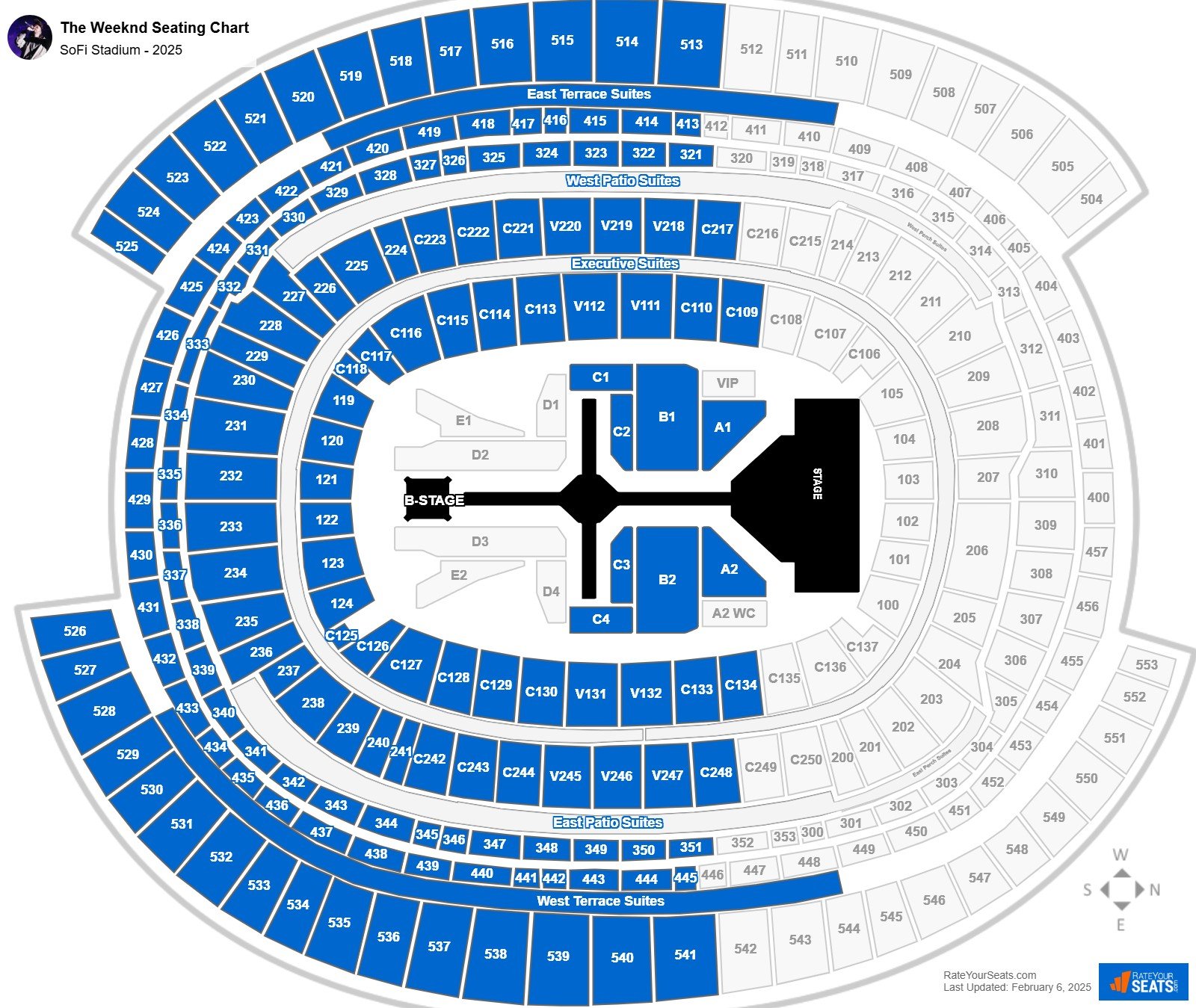 The Weeknd seating chart SoFi Stadium