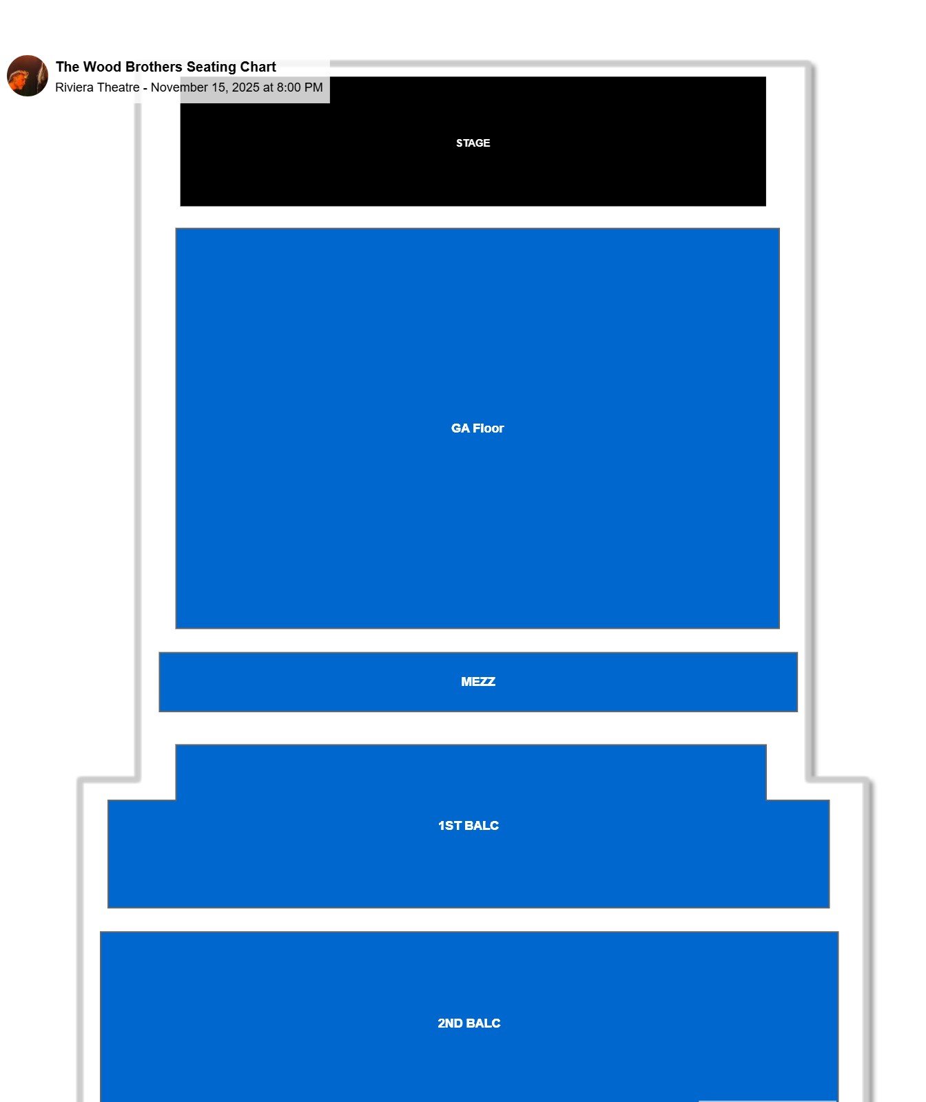 The Wood Brothers seating chart Riviera Theatre