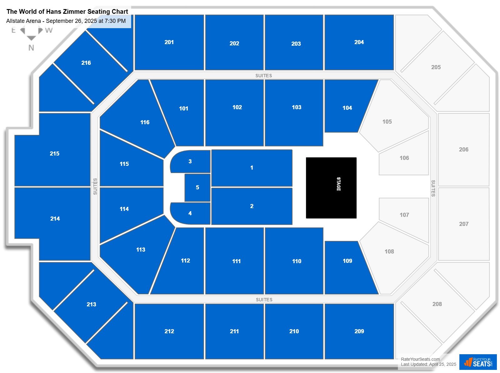 The World of Hans Zimmer seating chart Allstate Arena
