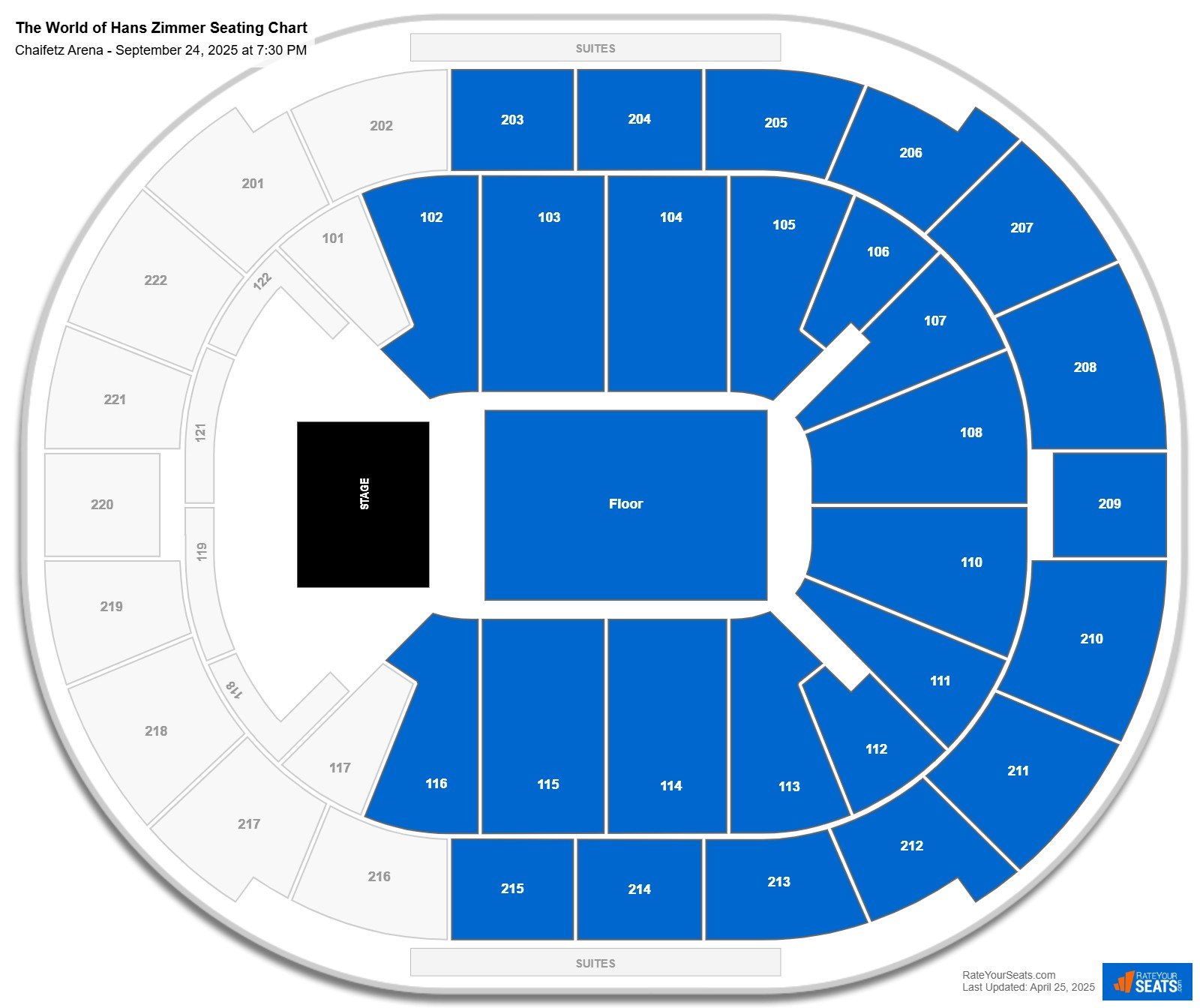 The World of Hans Zimmer seating chart Chaifetz Arena