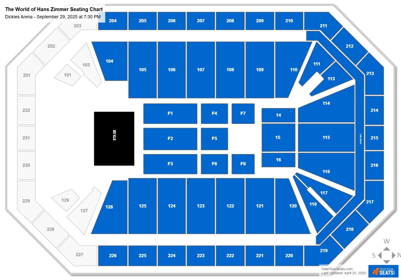 The World of Hans Zimmer seating chart Dickies Arena