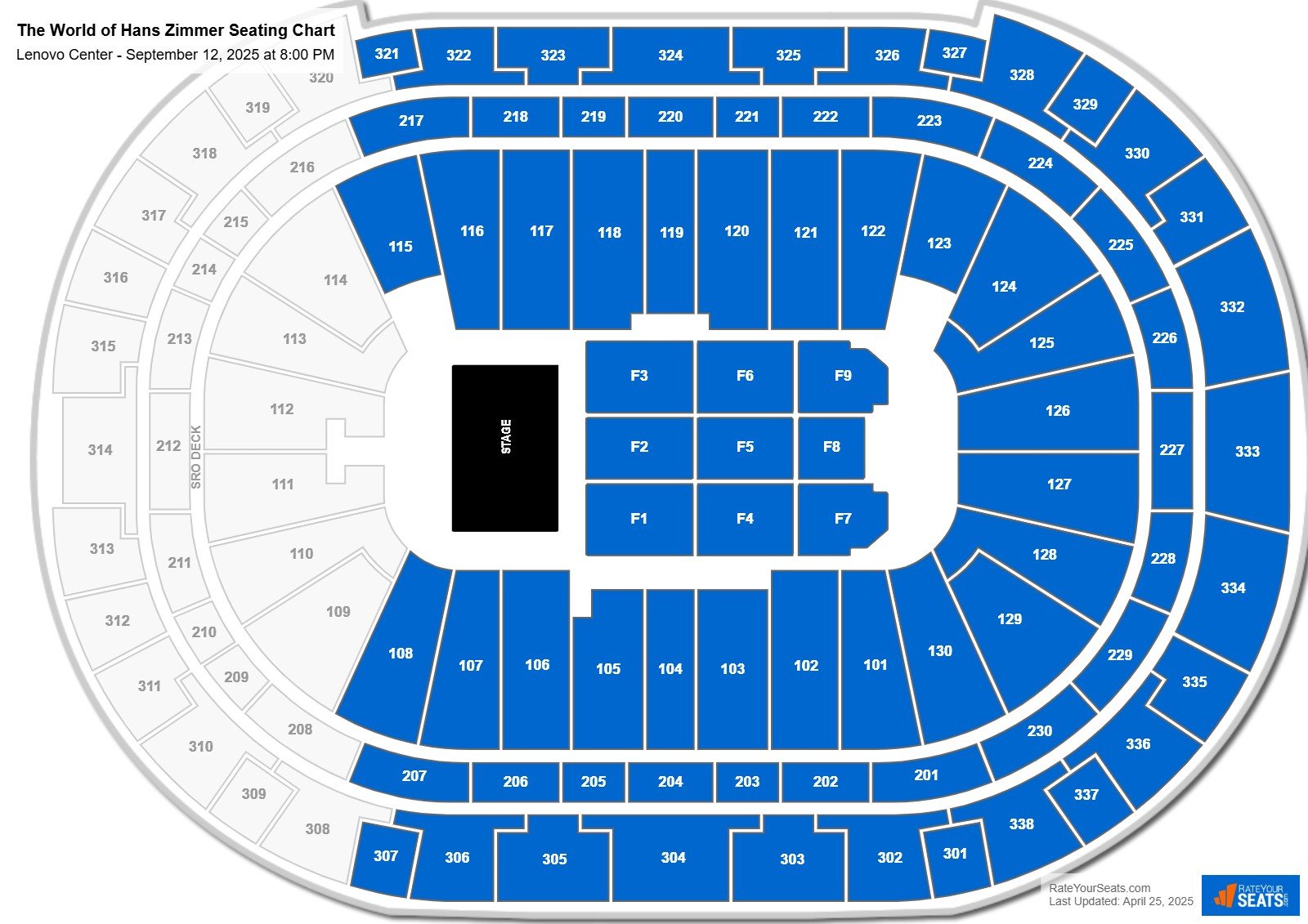 The World of Hans Zimmer seating chart Lenovo Center