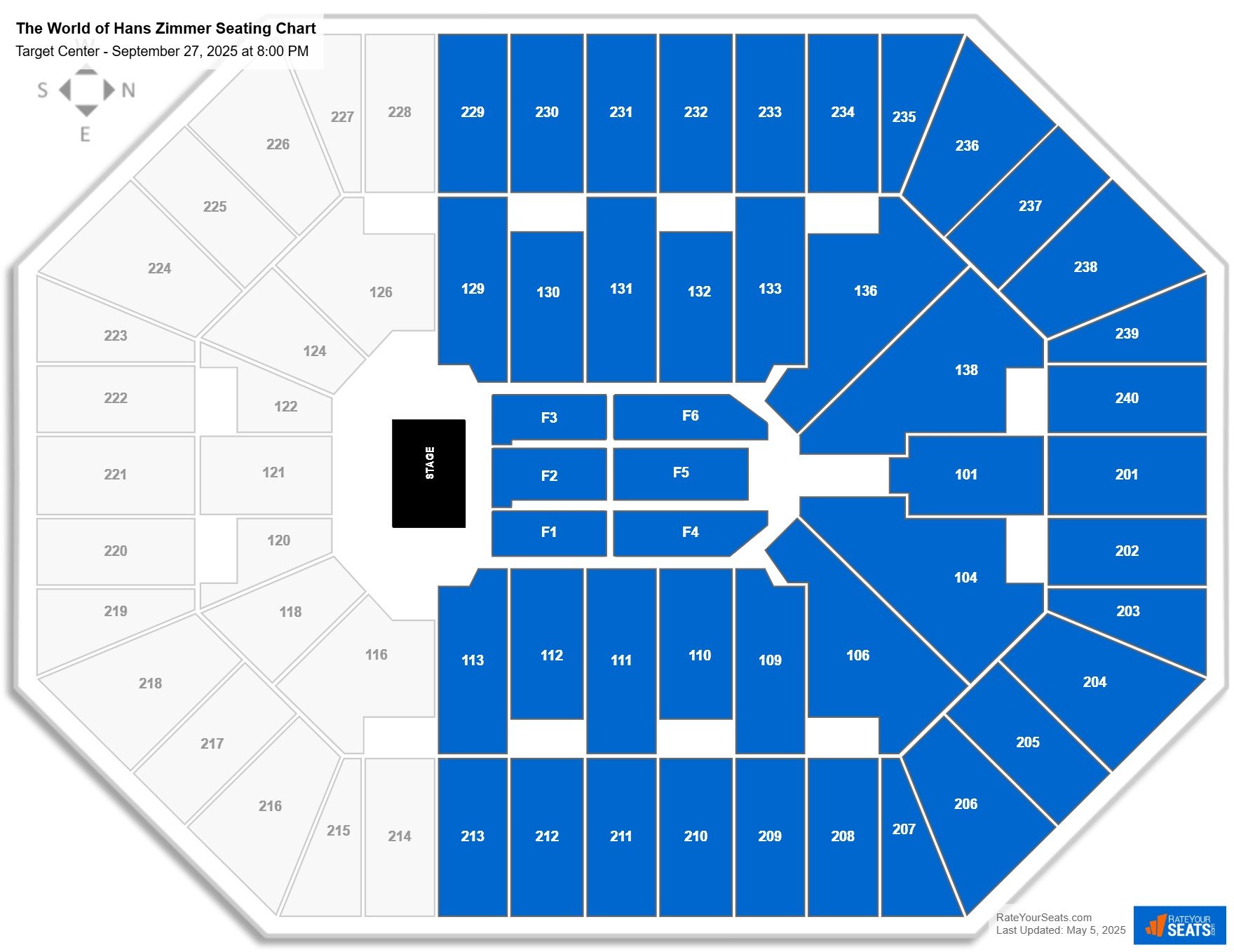 The World of Hans Zimmer seating chart Target Center