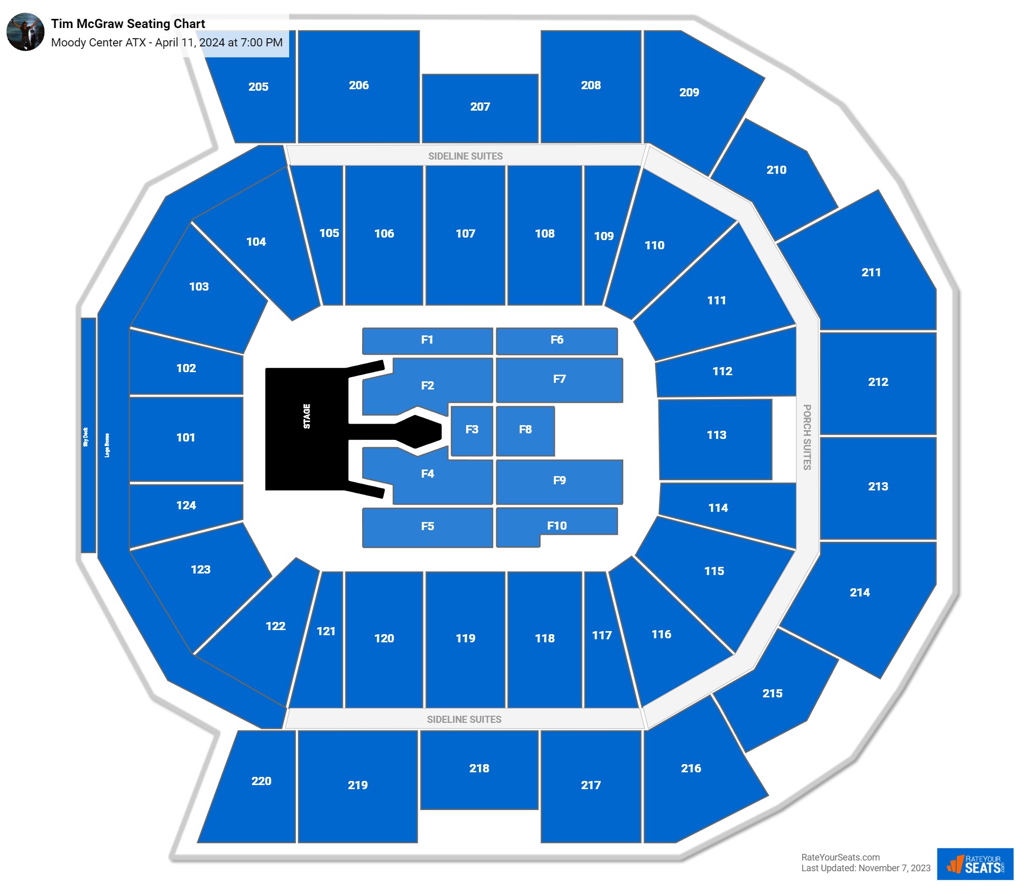 Tim McGraw seating chart Moody Center ATX