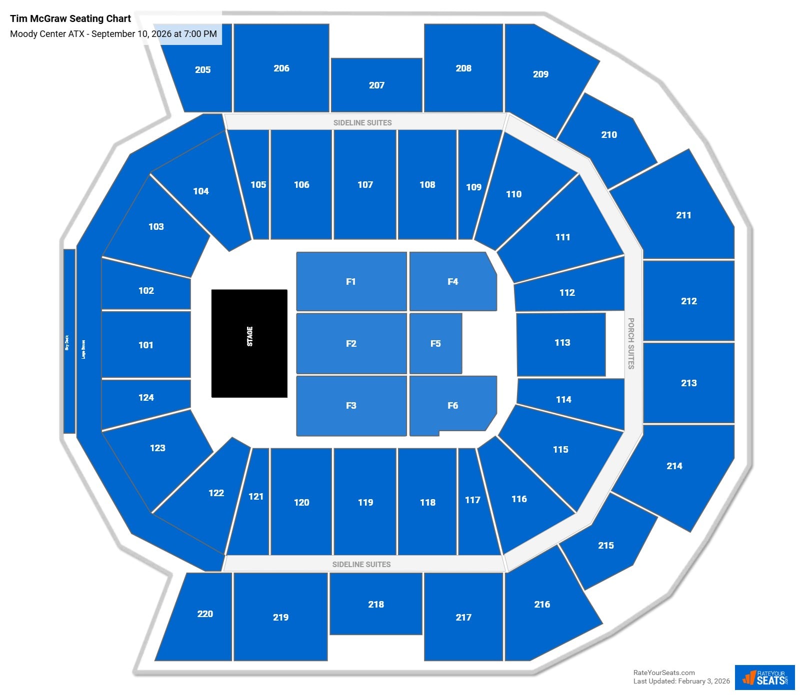 Tim McGraw seating chart Moody Center ATX