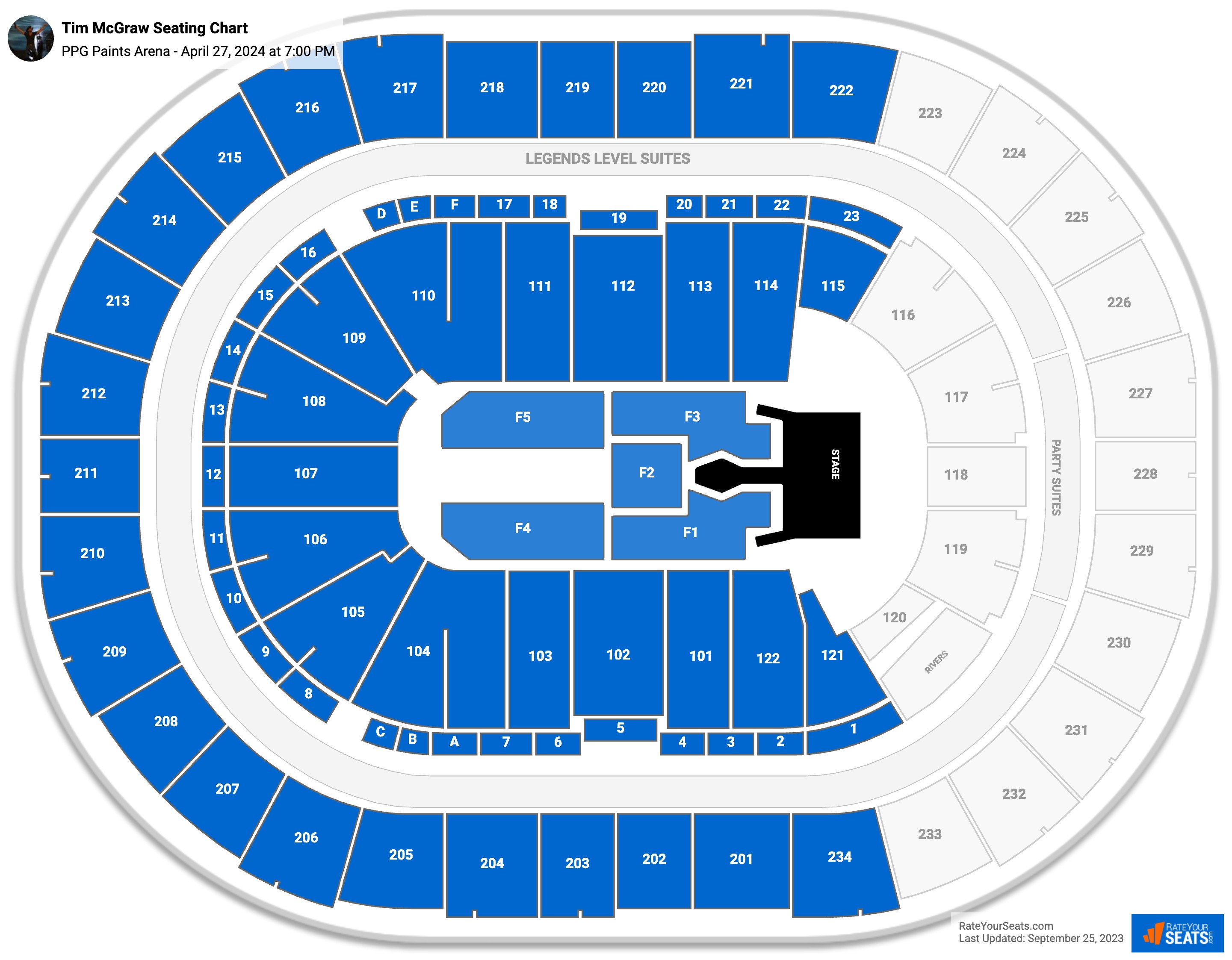 PPG Paints Arena Concert Seating Chart