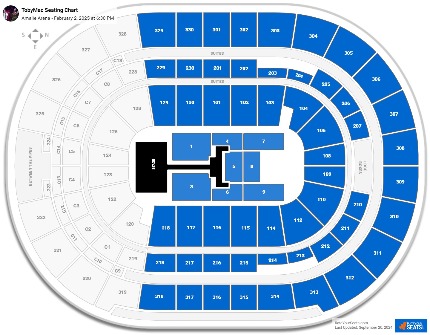 Amalie Arena Concert Seating Chart