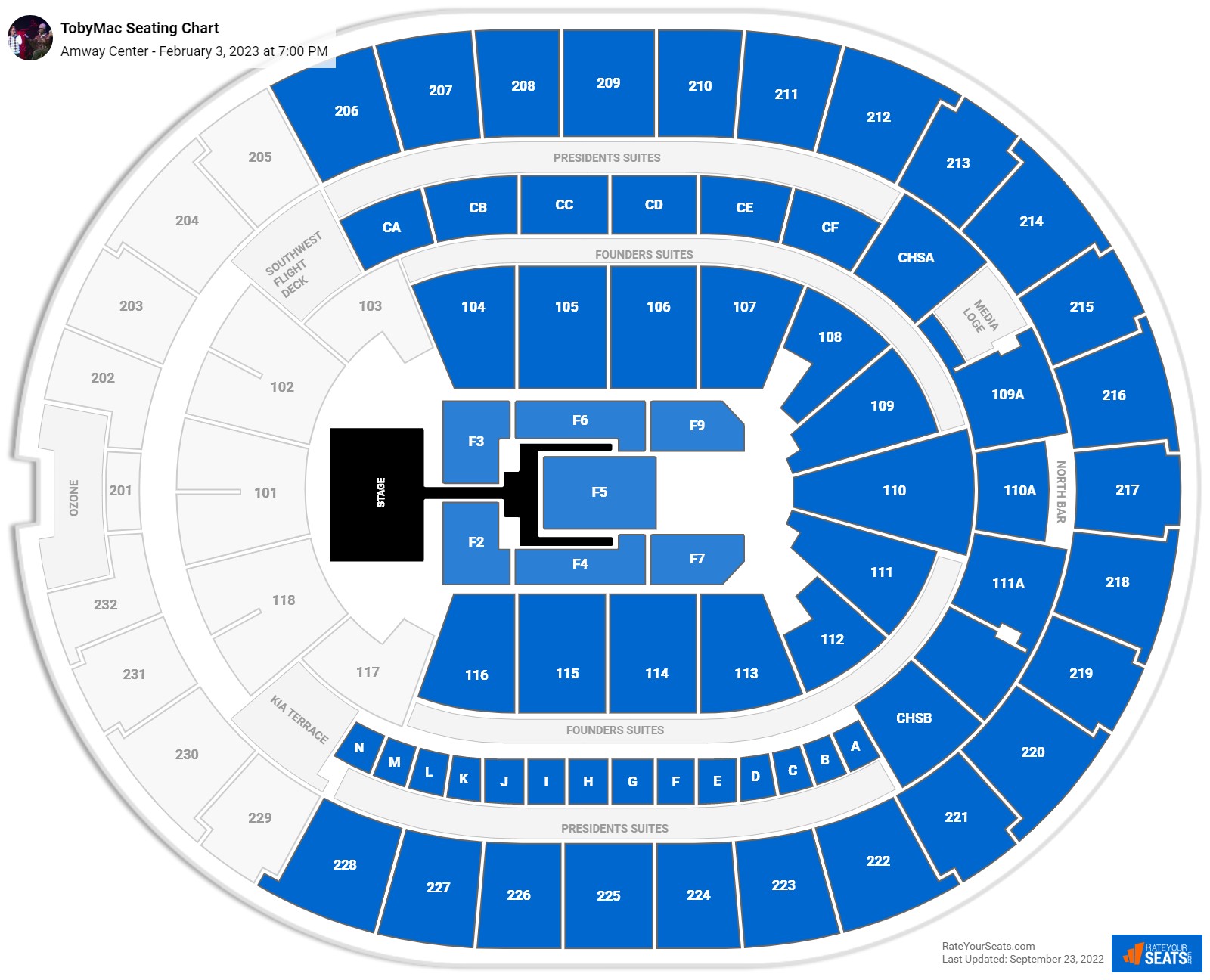 TobyMac seating chart Amway Center