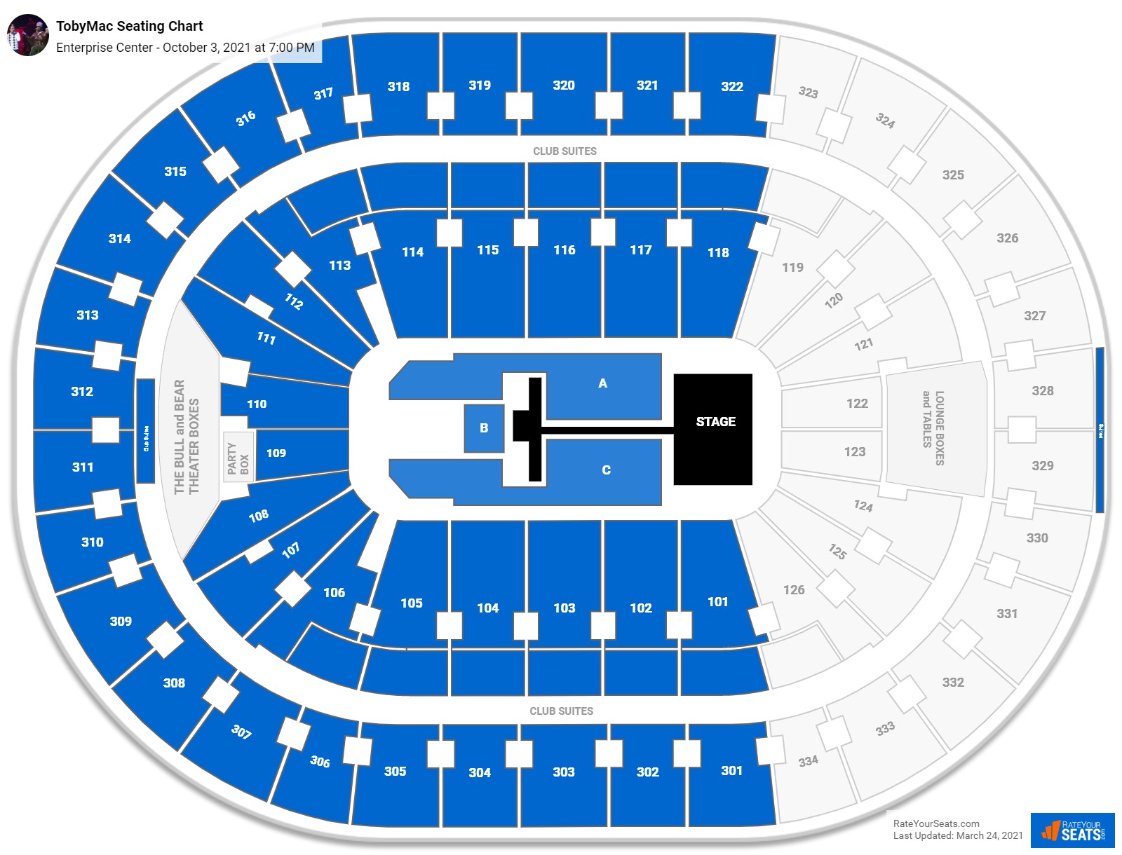 TobyMac seating chart Enterprise Center