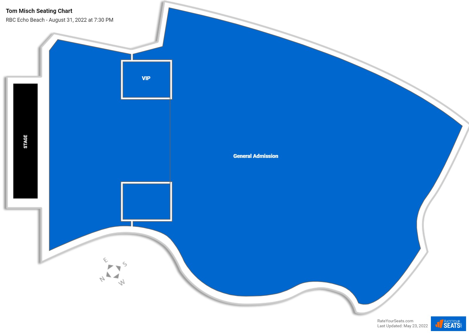 Tom Misch seating chart RBC Echo Beach