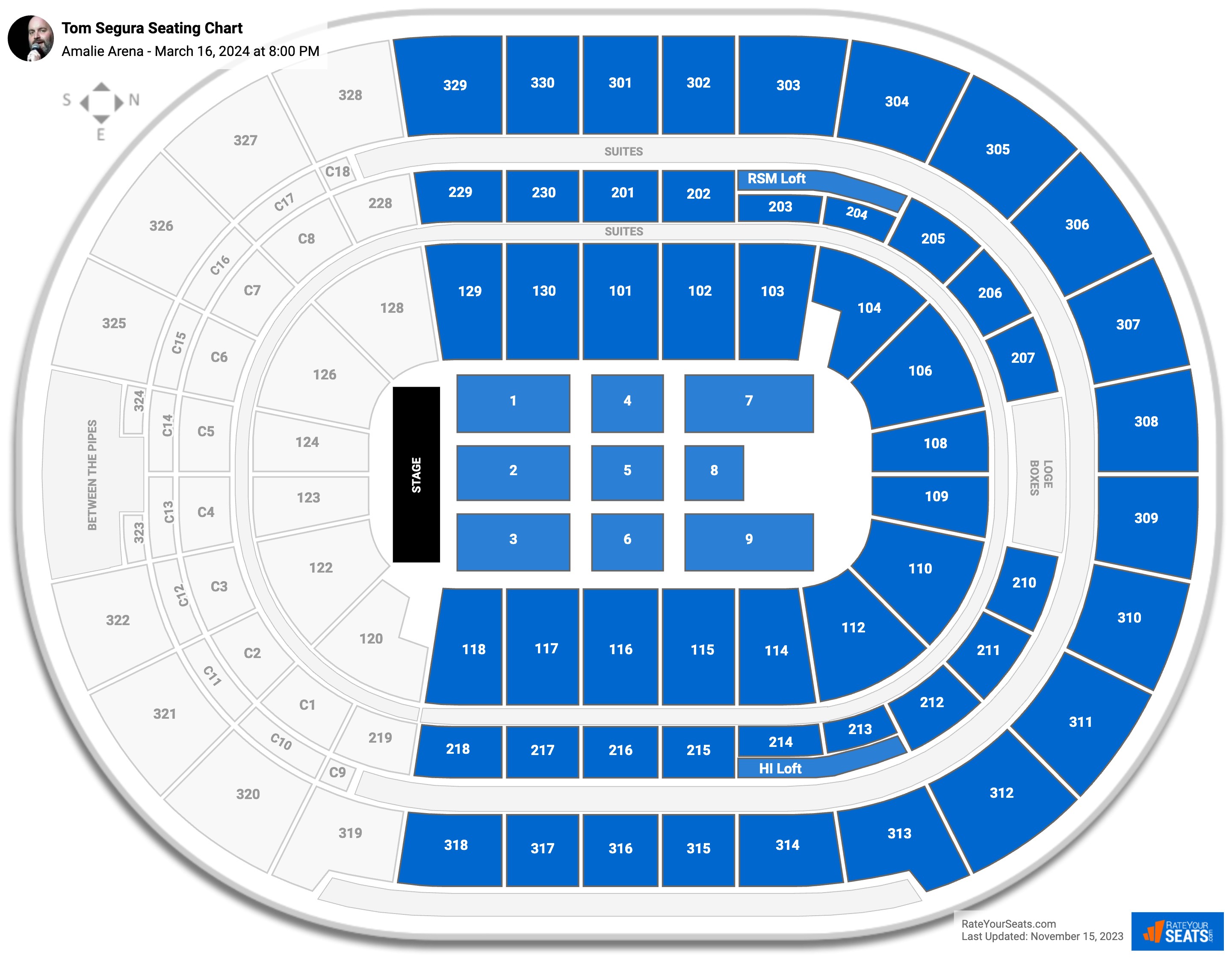 Amalie Arena Concert Seating Chart Rateyourseats Com