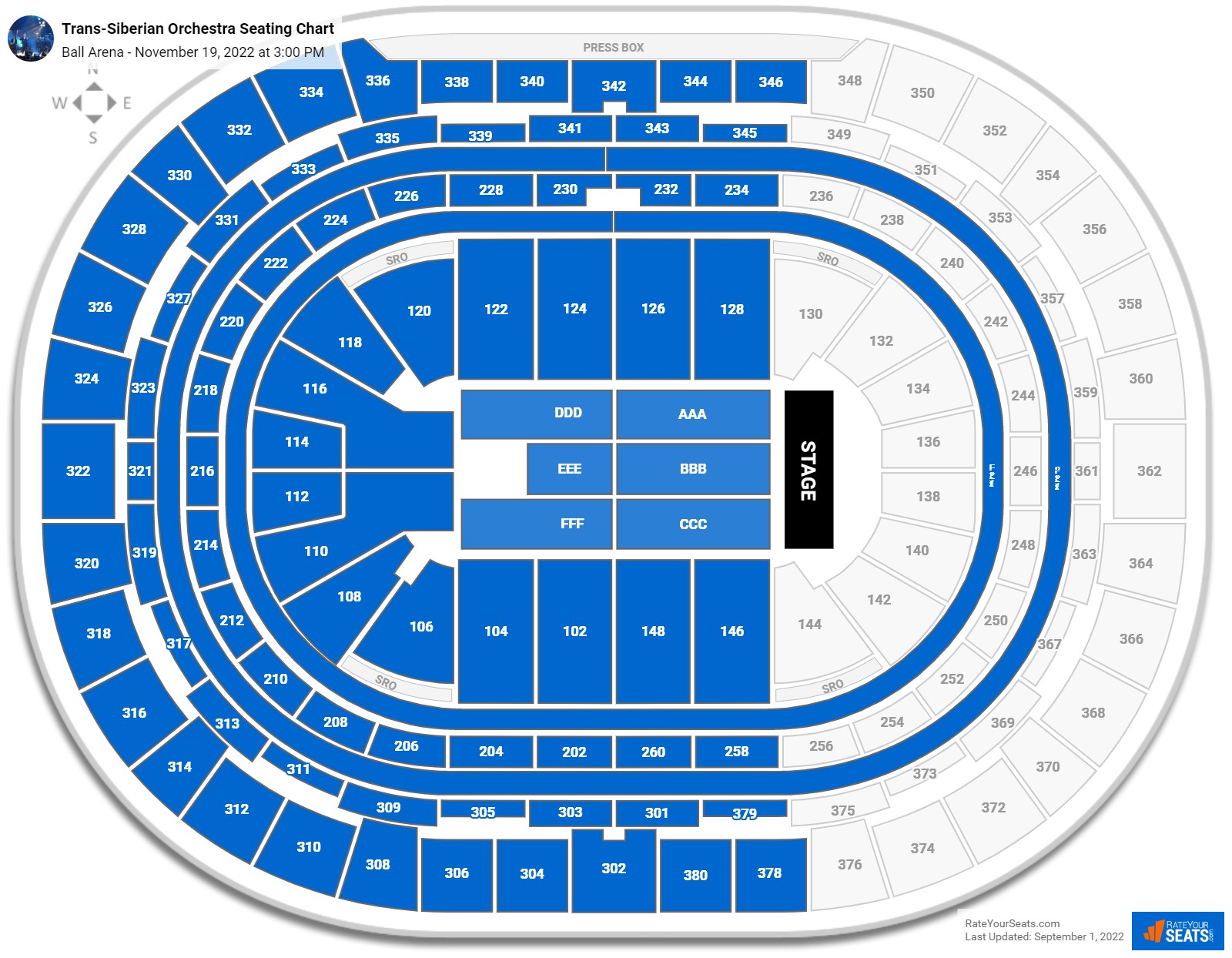 Ball Arena Concert Seating Chart