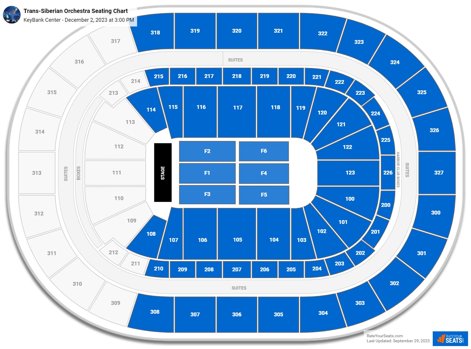 Trans-Siberian Orchestra seating chart KeyBank Center