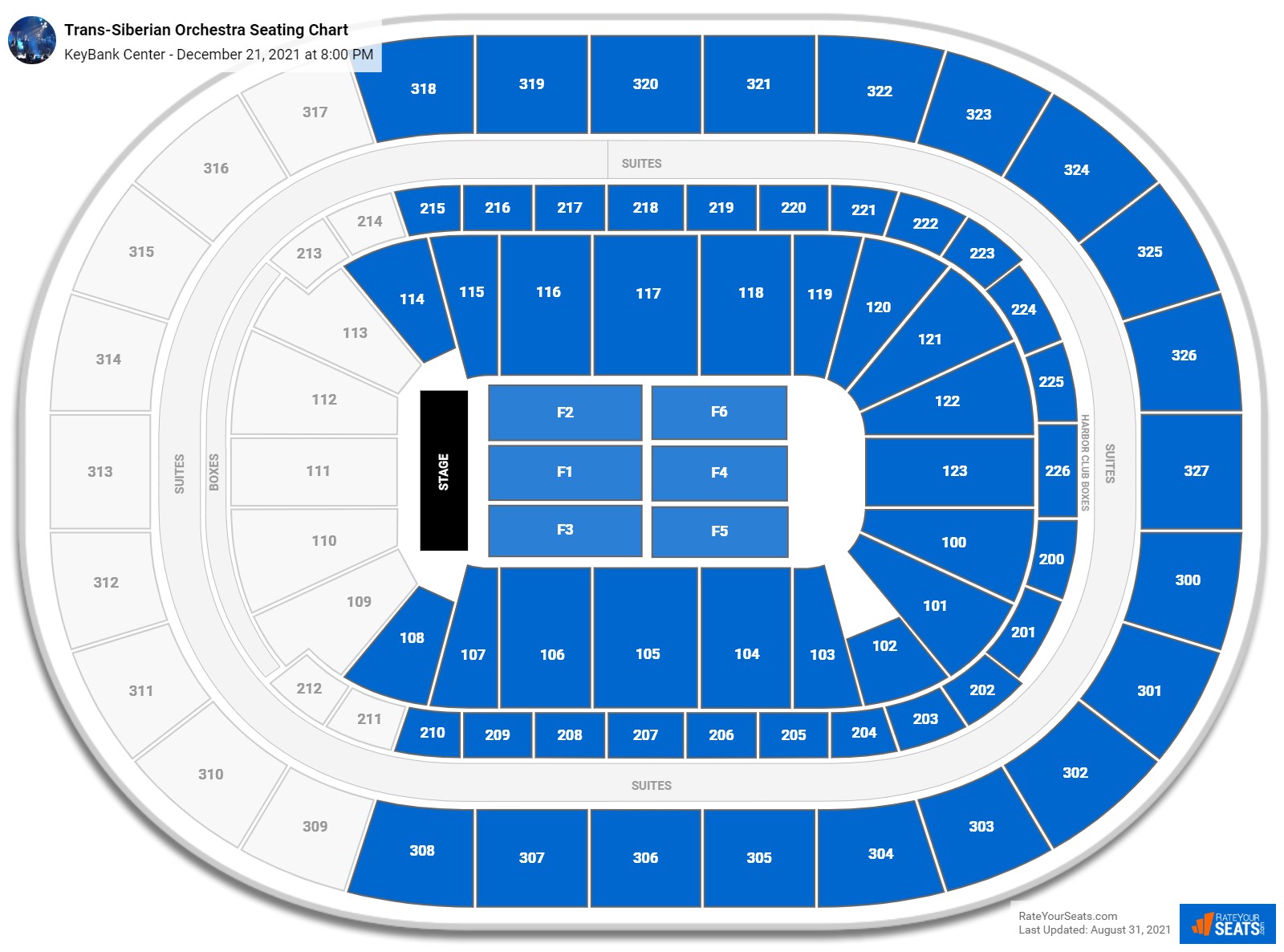 Trans-Siberian Orchestra seating chart KeyBank Center
