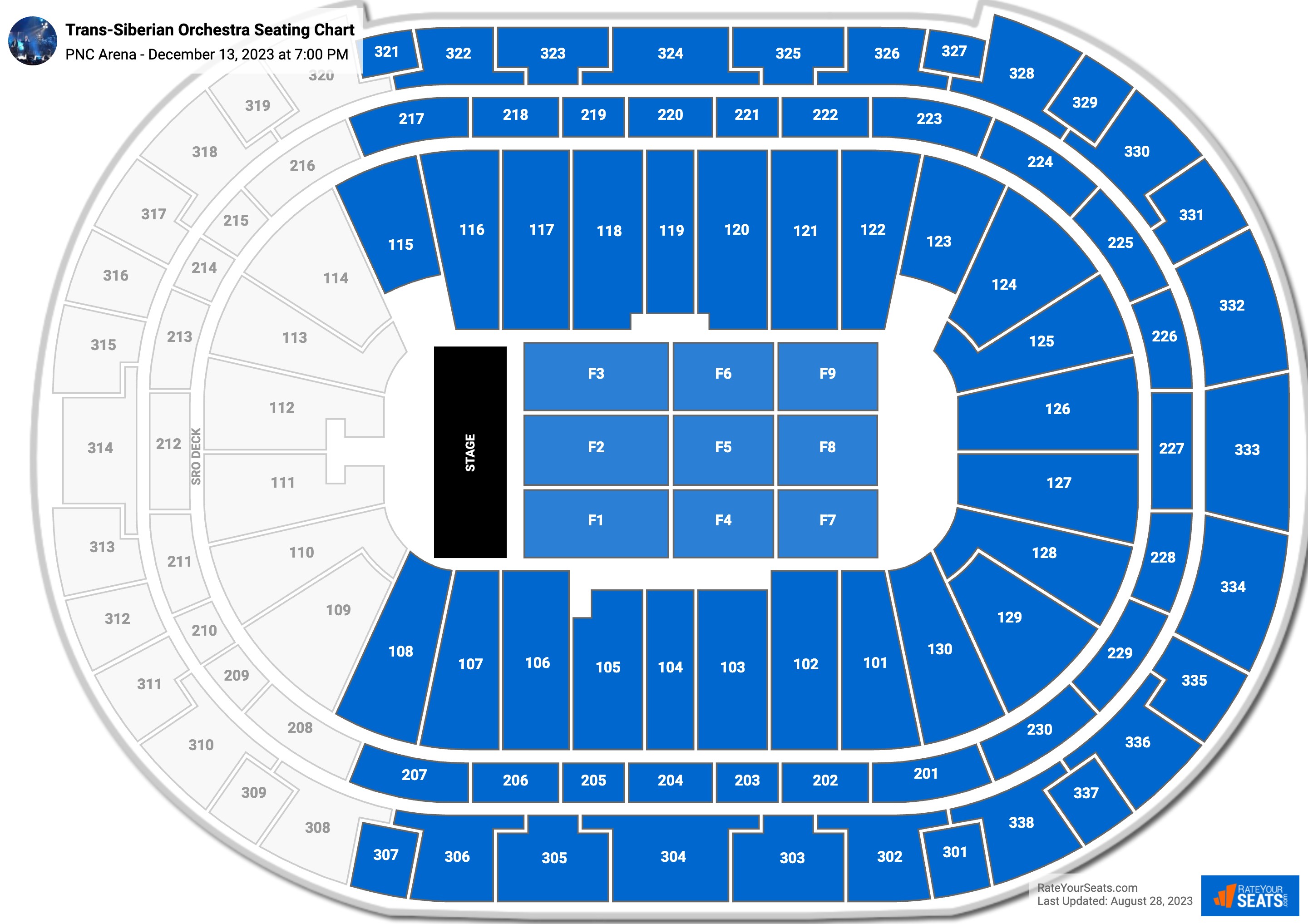 Trans-Siberian Orchestra seating chart PNC Arena