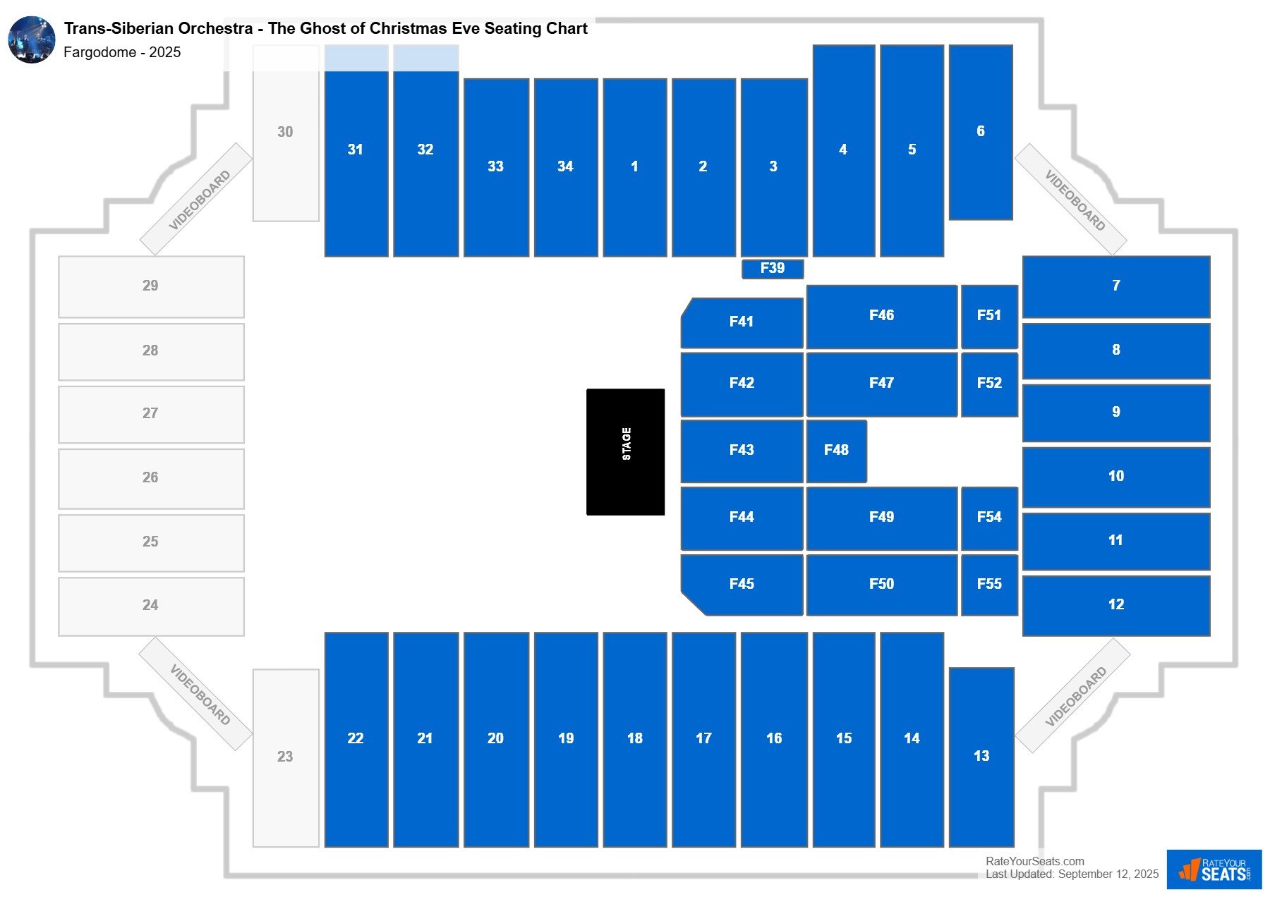 Trans-Siberian Orchestra - The Ghost of Christmas Eve seating chart Fargodome