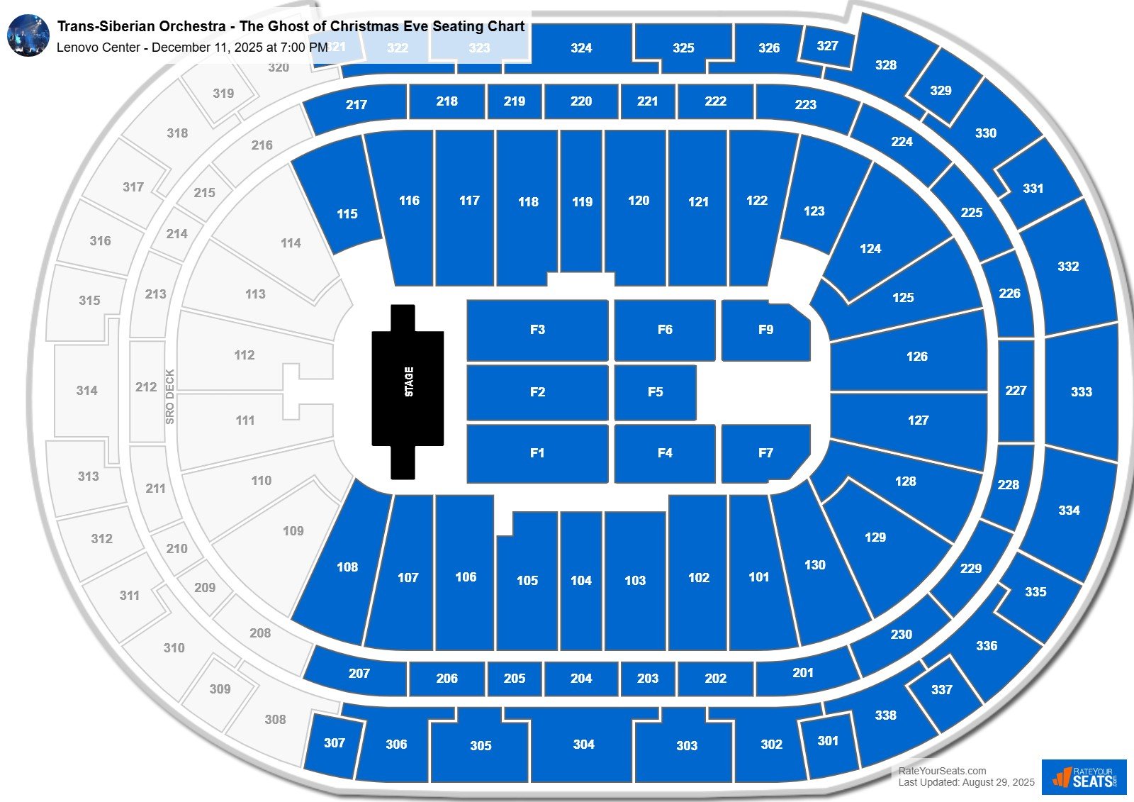 Trans-Siberian Orchestra - The Ghost of Christmas Eve seating chart Lenovo Center
