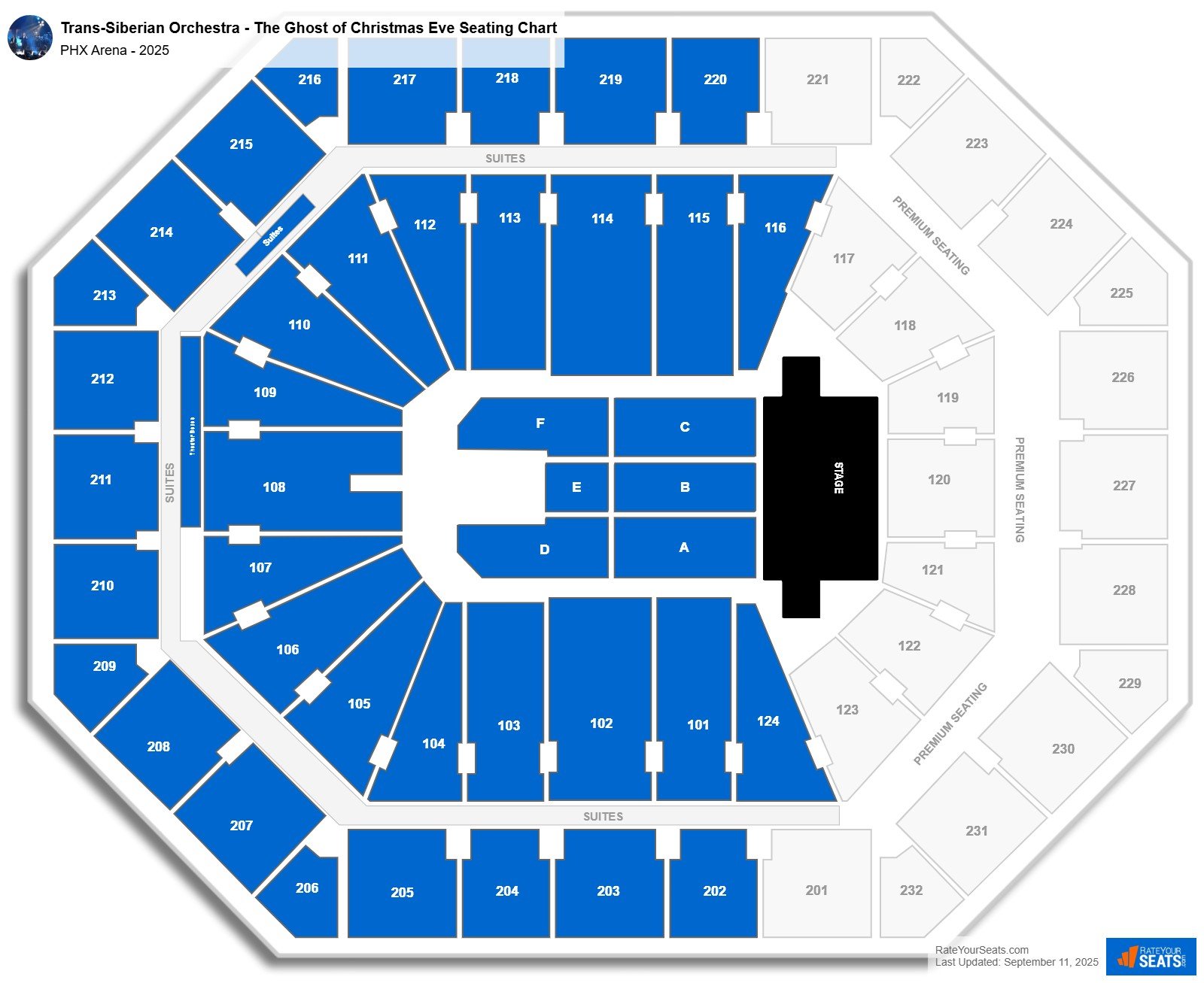 Trans-Siberian Orchestra - The Ghost of Christmas Eve seating chart Mortgage Matchup Center