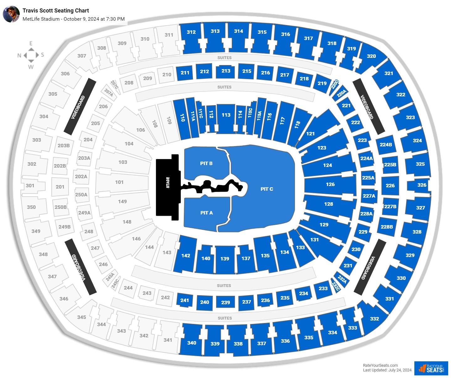 MetLife Stadium Concert Seating Chart