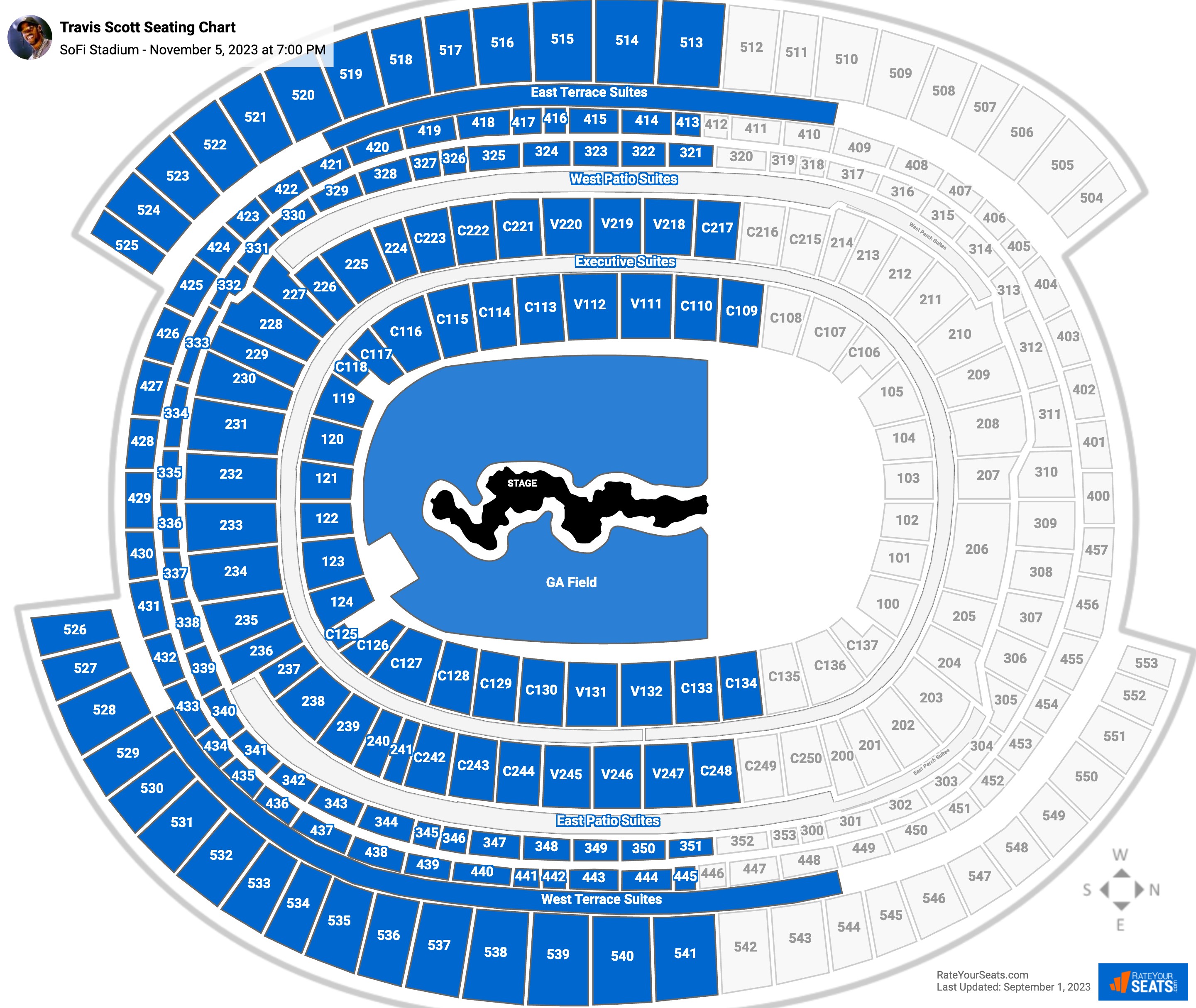Square Garden Seating Chart Travis Scott Minga