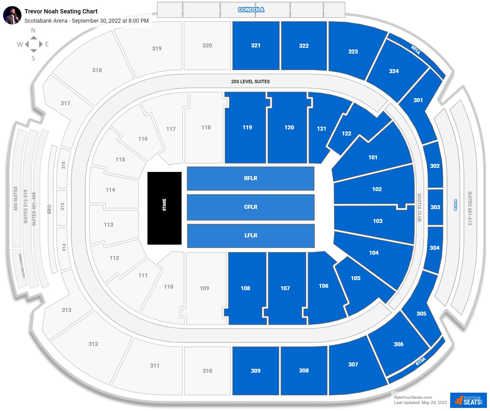 Trevor Noah seating chart Scotiabank Arena
