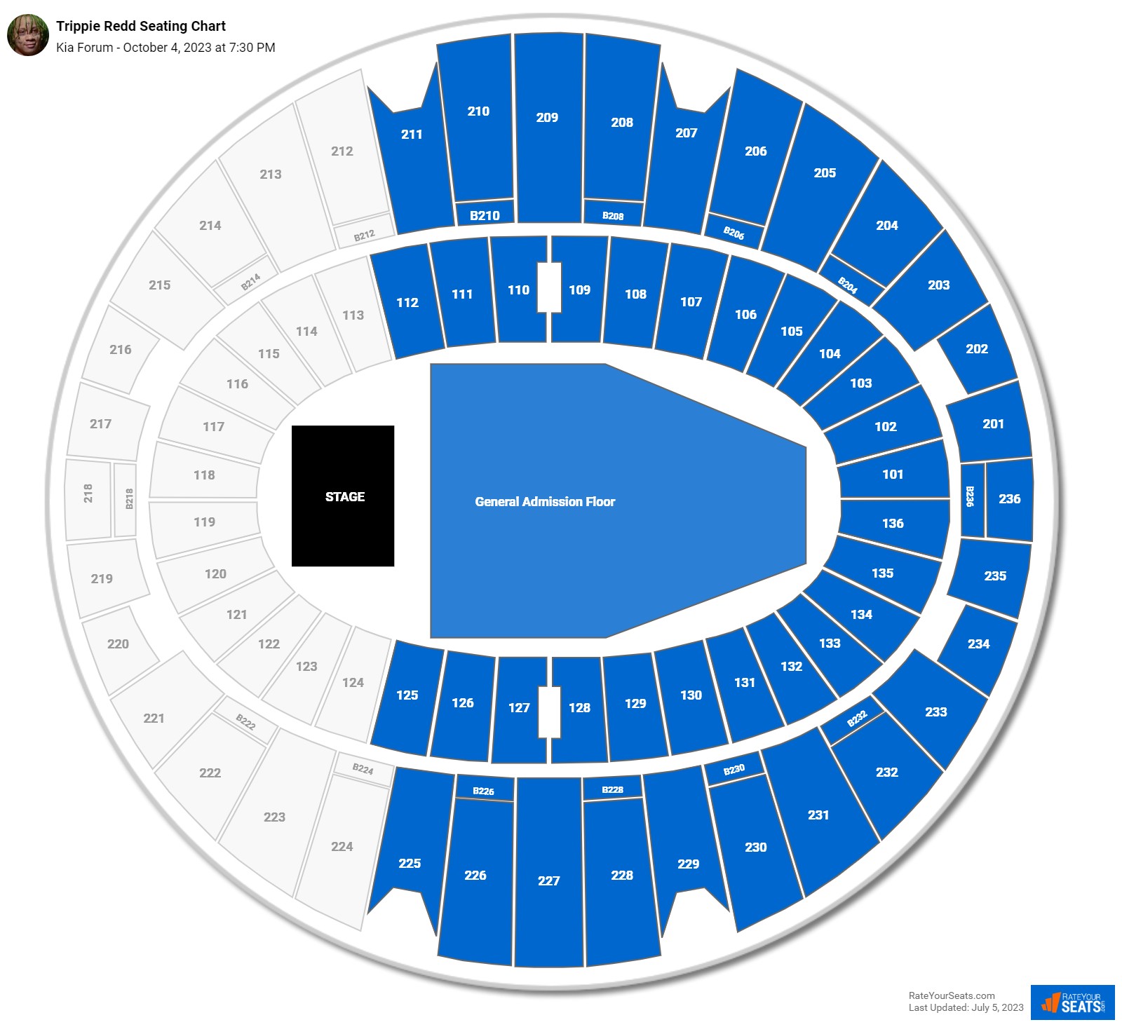 Trippie Redd seating chart Kia Forum