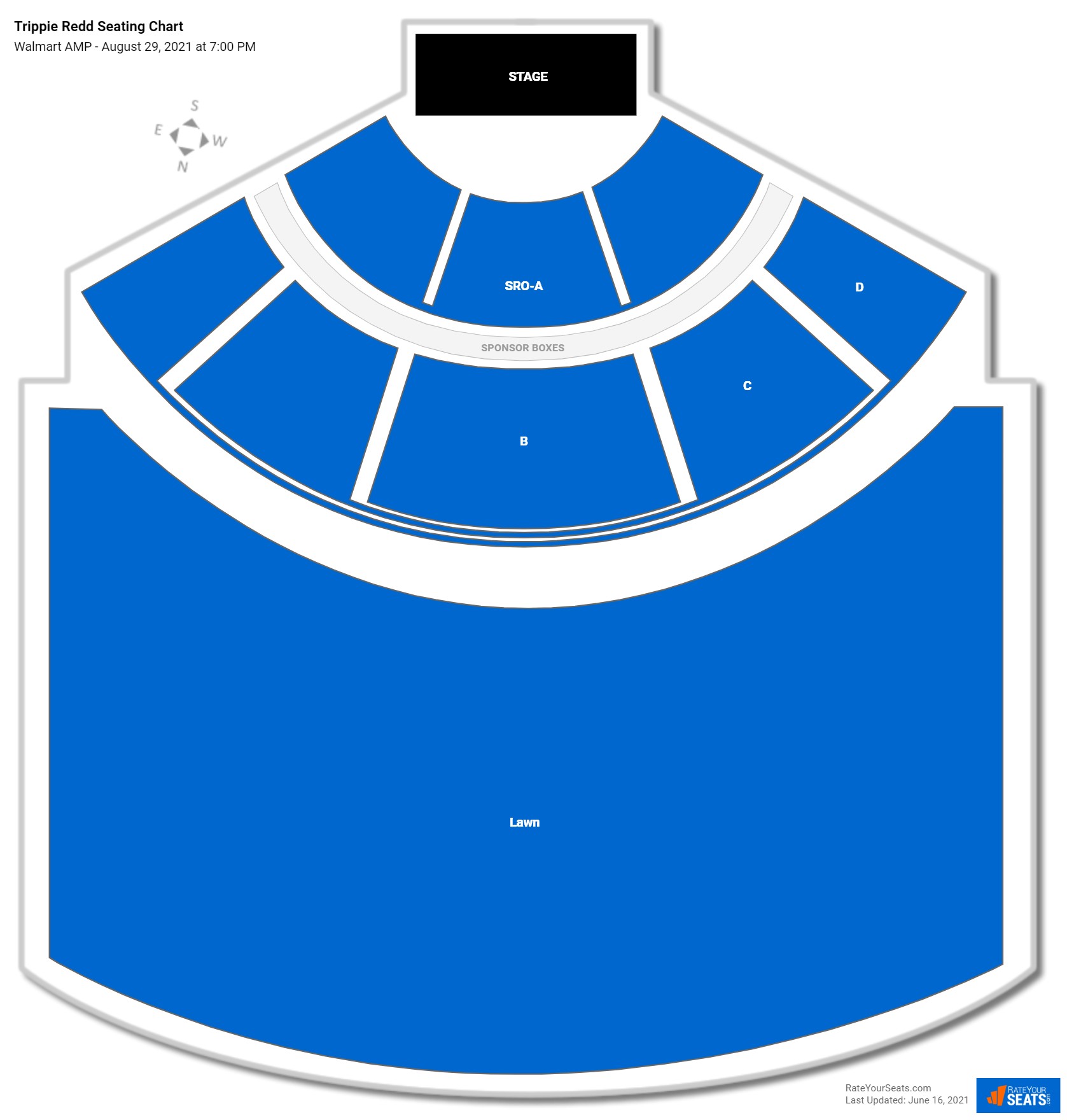 Trippie Redd seating chart Walmart AMP