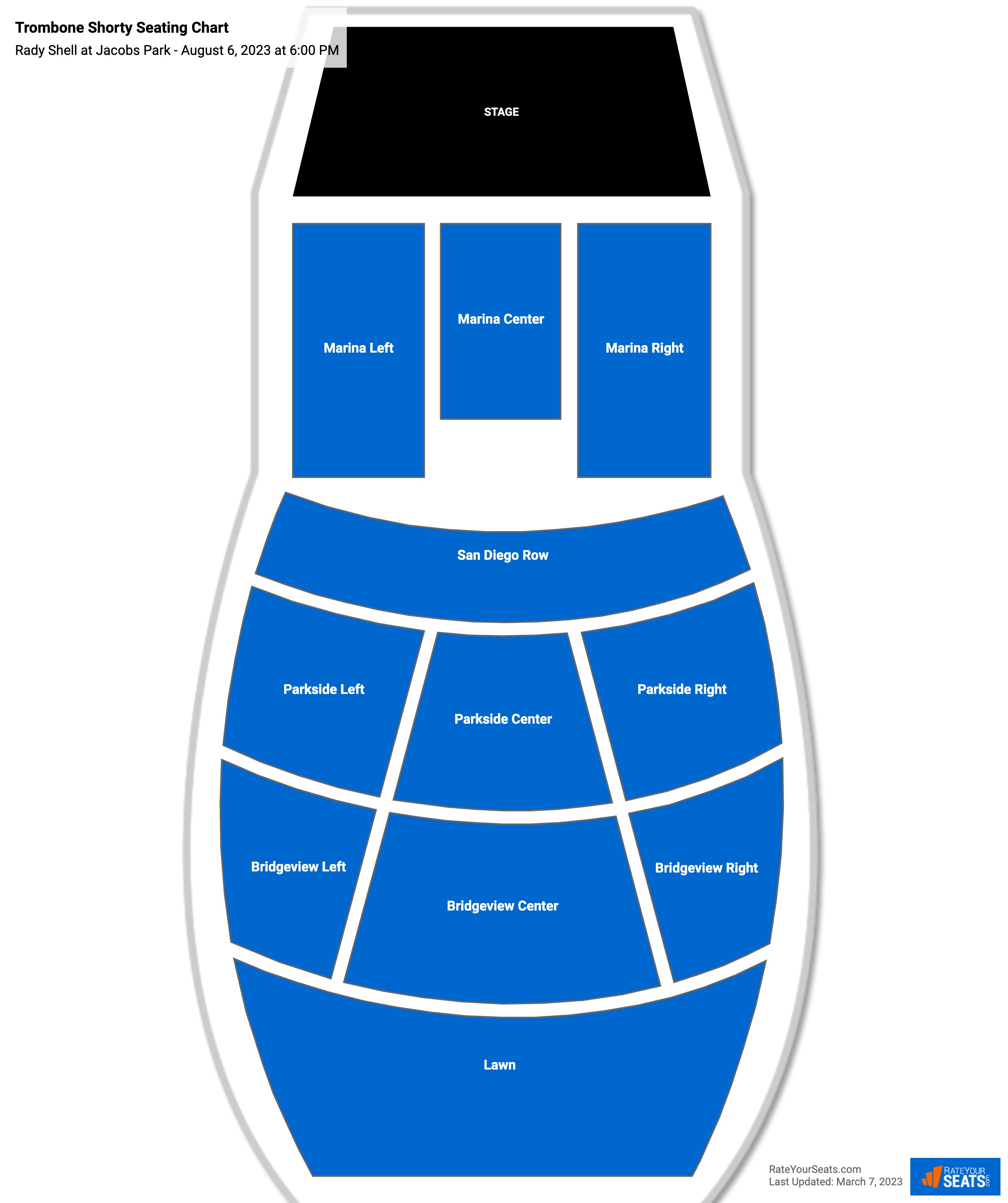 Rady Shell at Jacobs Park Seating Chart