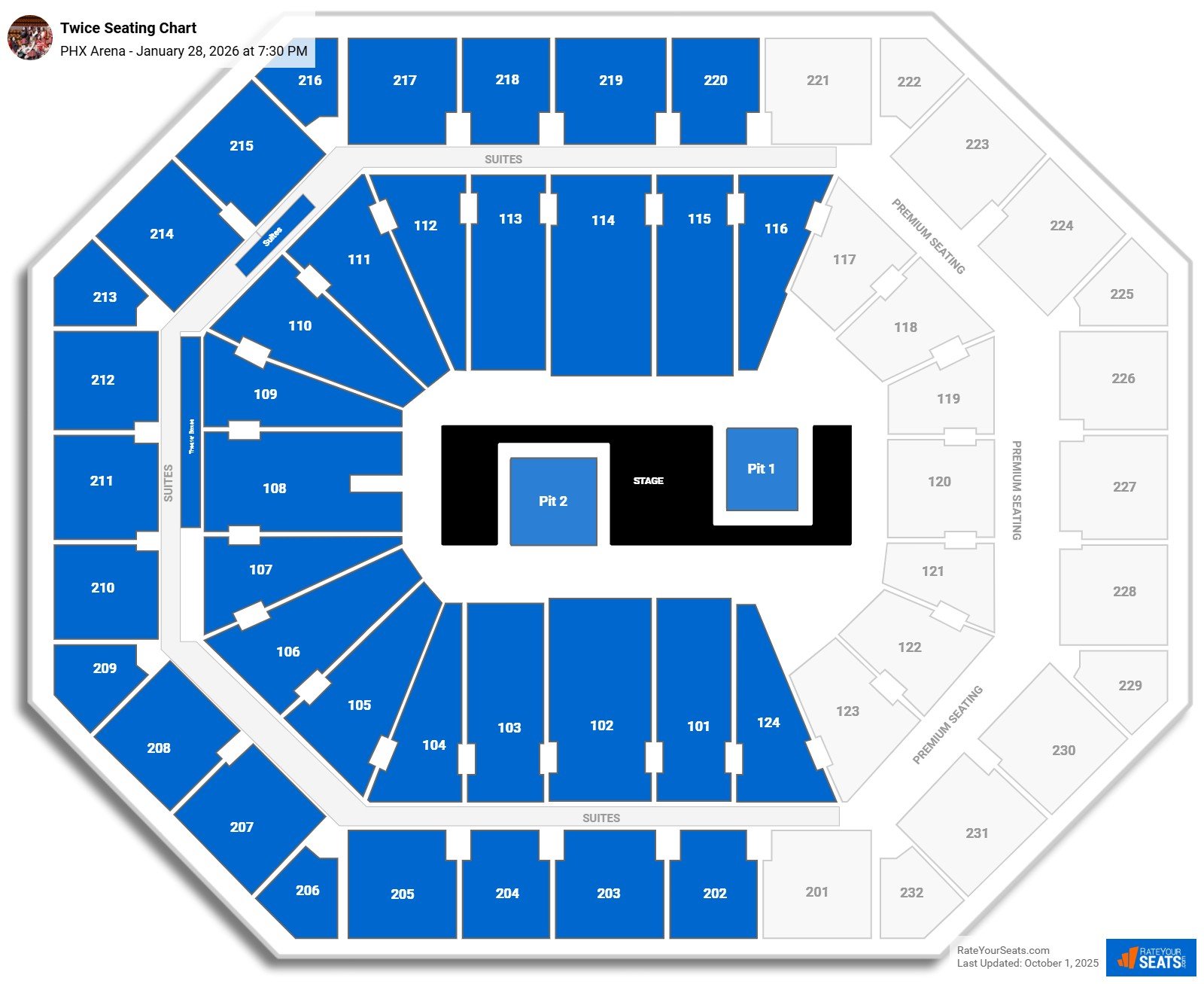 Twice seating chart Mortgage Matchup Center
