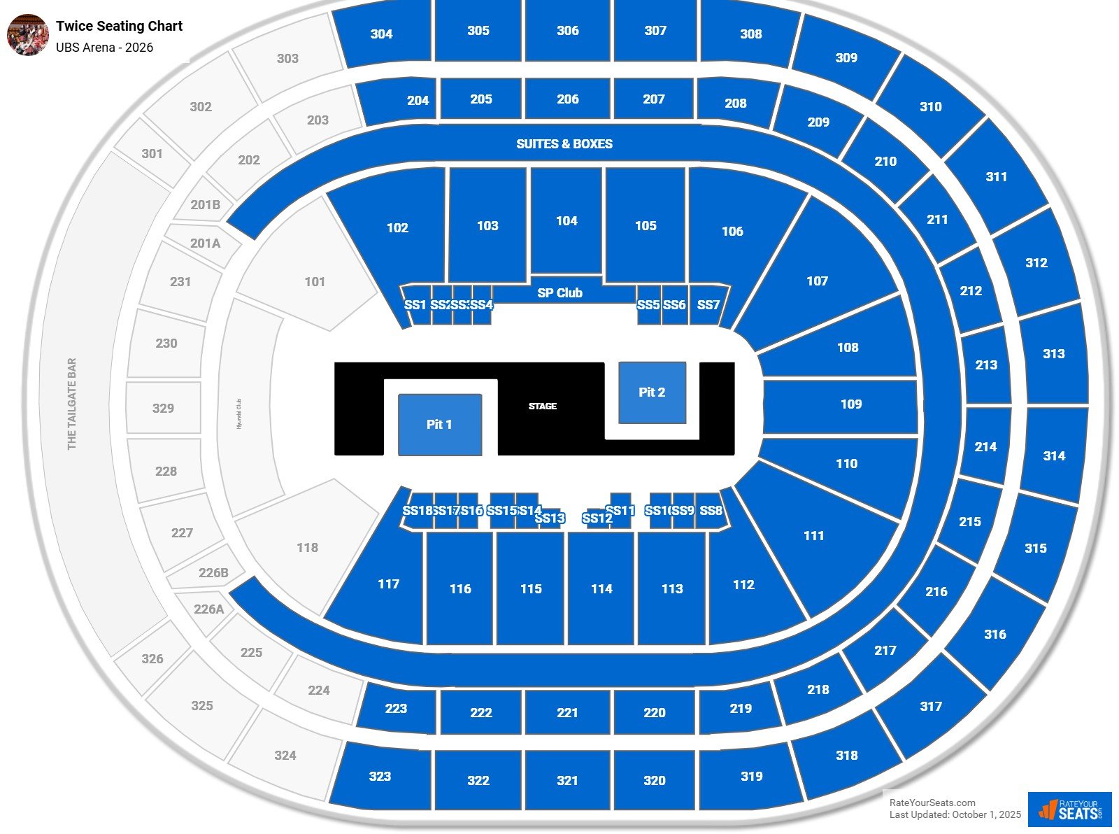 Twice seating chart UBS Arena