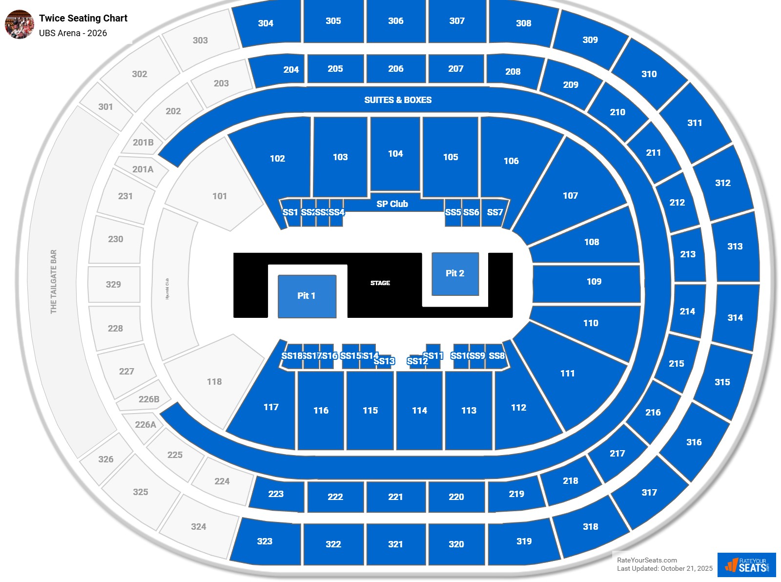 Twice seating chart UBS Arena