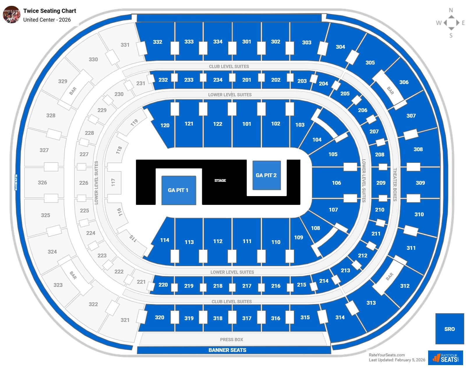 Twice seating chart United Center