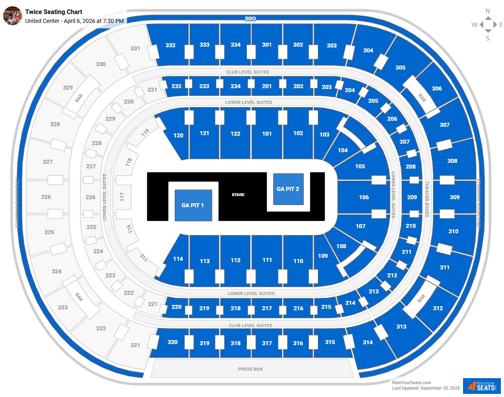 Twice seating chart United Center