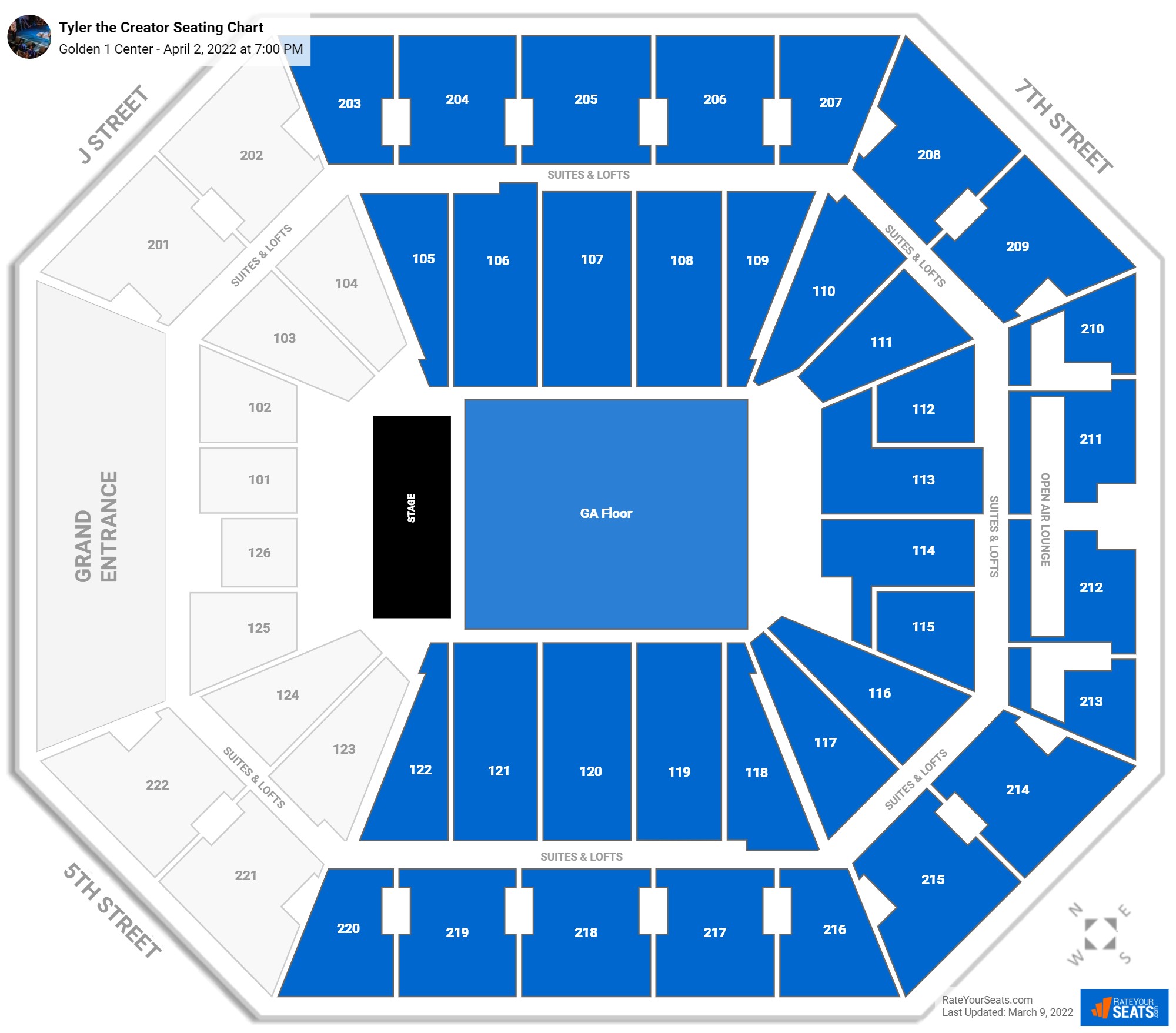 Golden 1 Center Sacramento Seating Chart