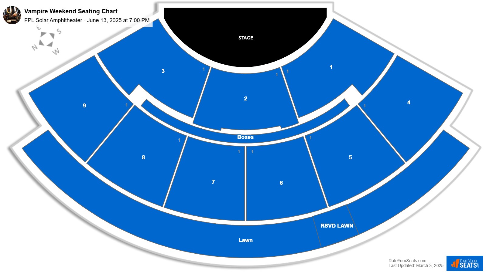 Vampire Weekend seating chart FPL Solar Amphitheater (at Bayfront)
