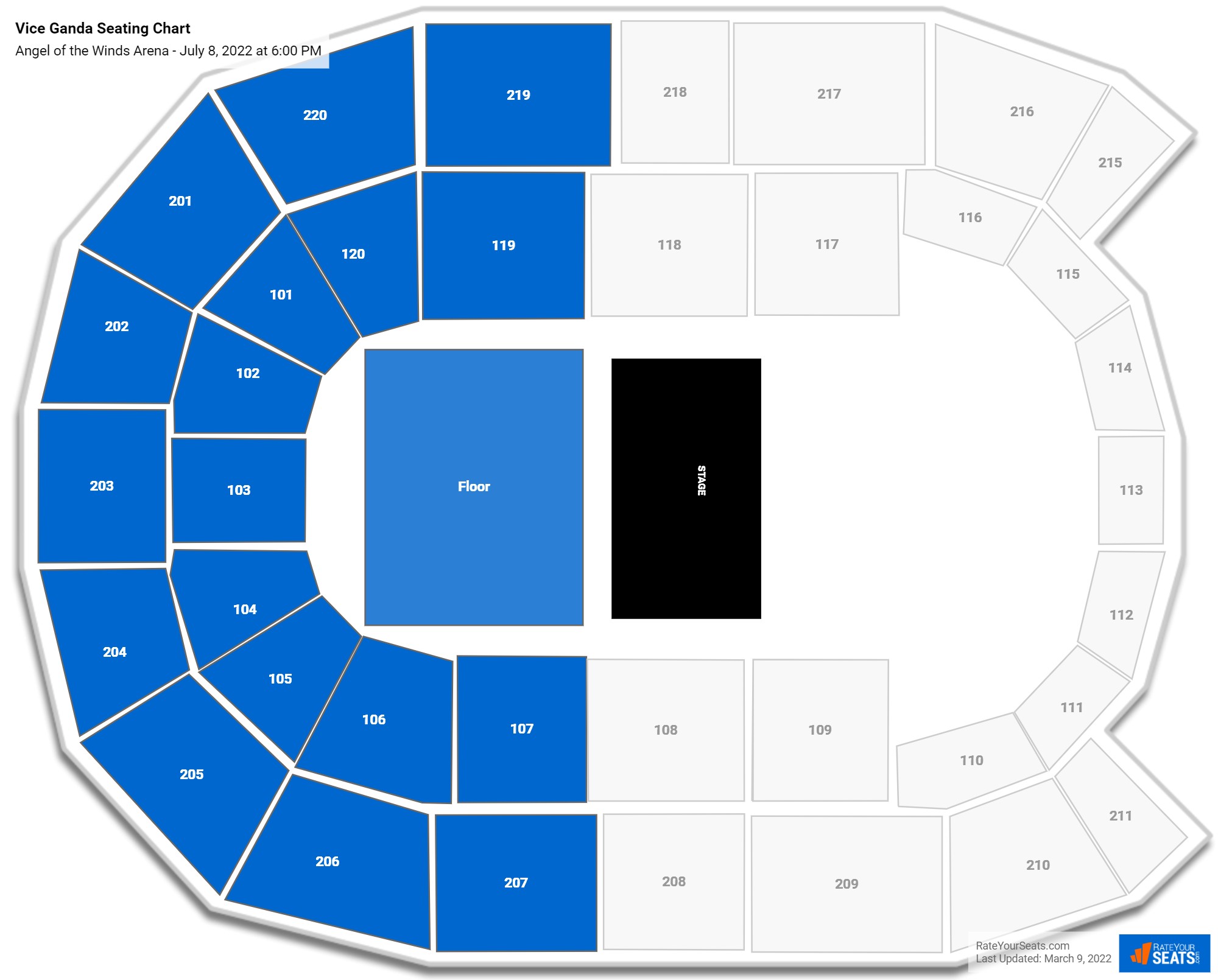 Vice Ganda seating chart Angel of the Winds Arena