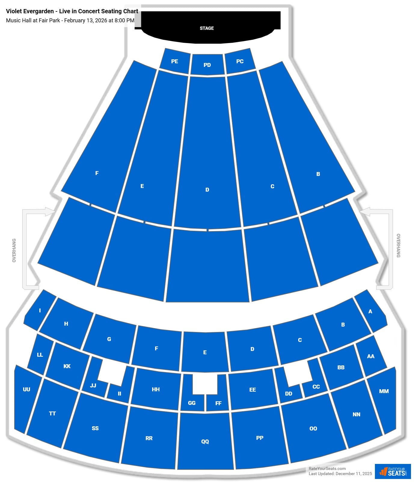 Violet Evergarden - Live in Concert seating chart Music Hall at Fair Park