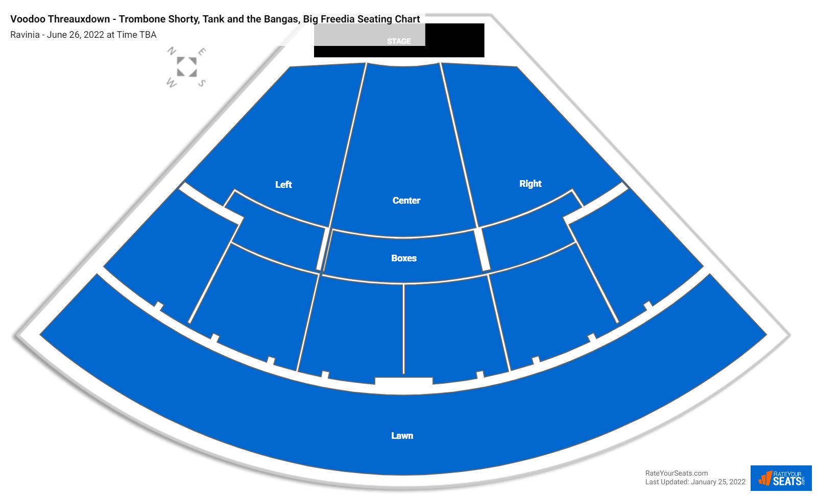Voodoo Threauxdown - Trombone Shorty, Tank and the Bangas, Big Freedia seating chart Ravinia