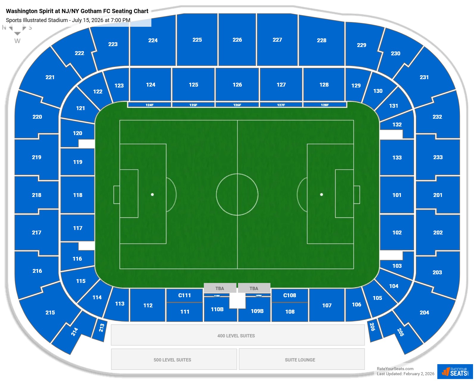 Washington Spirit at NJ/NY Gotham FC seating chart Sports Illustrated Stadium 