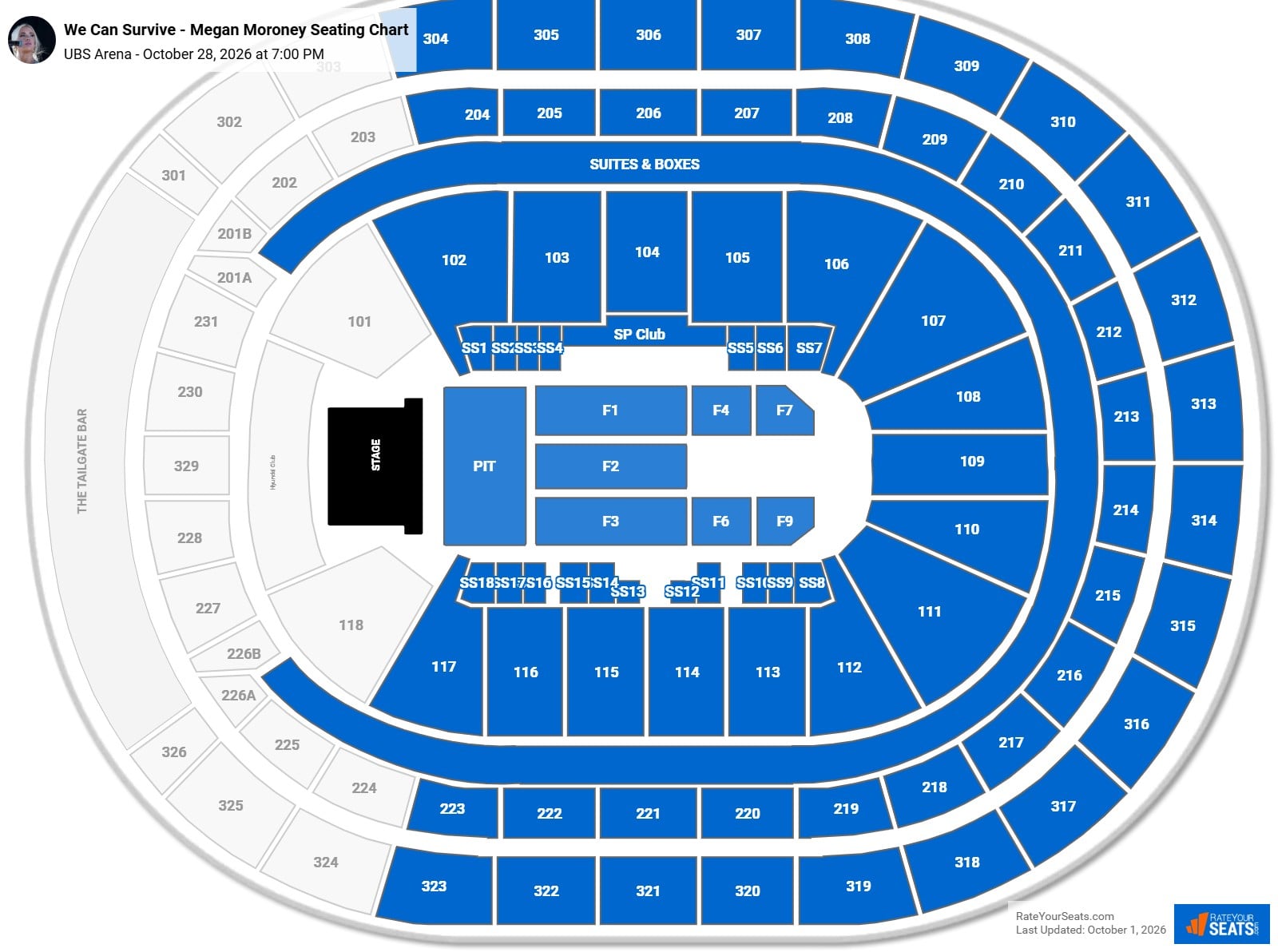 We Can Survive - Megan Moroney Seating Chart at UBS Arena