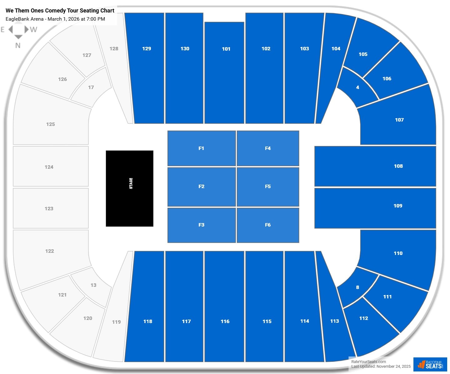 We Them Ones Comedy Tour seating chart EagleBank Arena