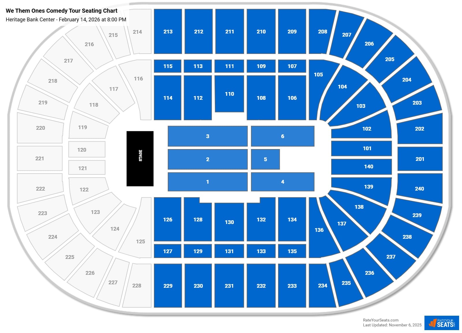 We Them Ones Comedy Tour seating chart Heritage Bank Center