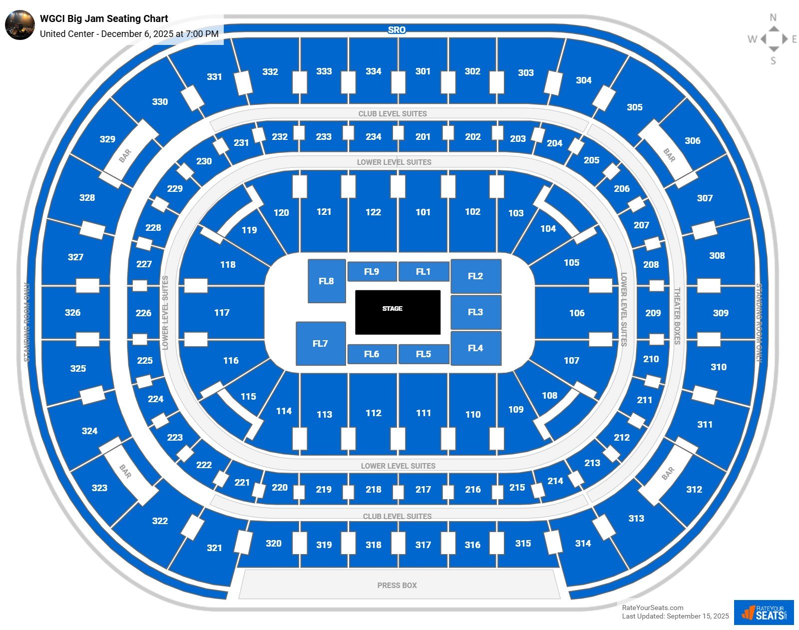 WGCI Big Jam seating chart United Center