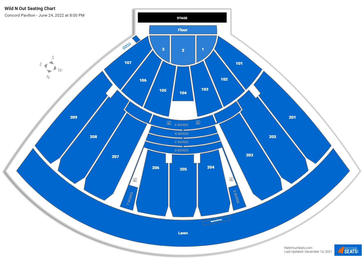 Wild N Out seating chart Concord Pavilion